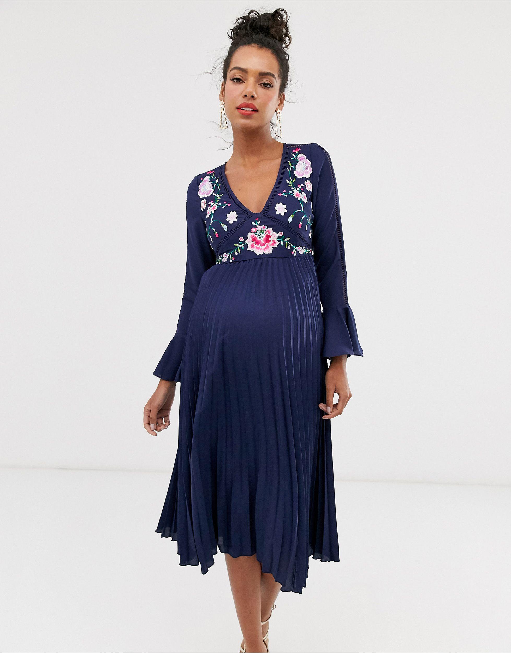 ASOS Asos Design Maternity Embroidered 