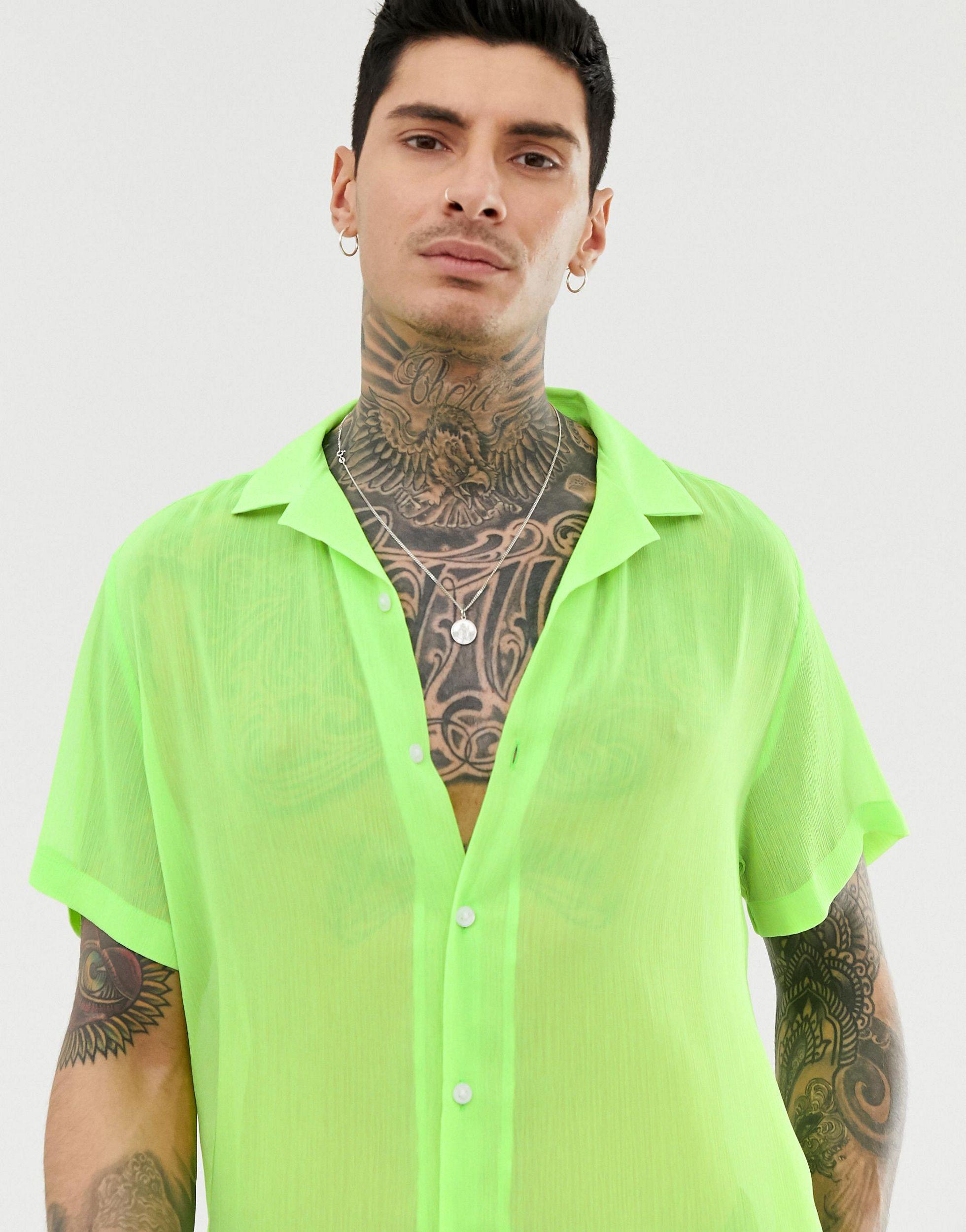 Camicia fluo uomo sale