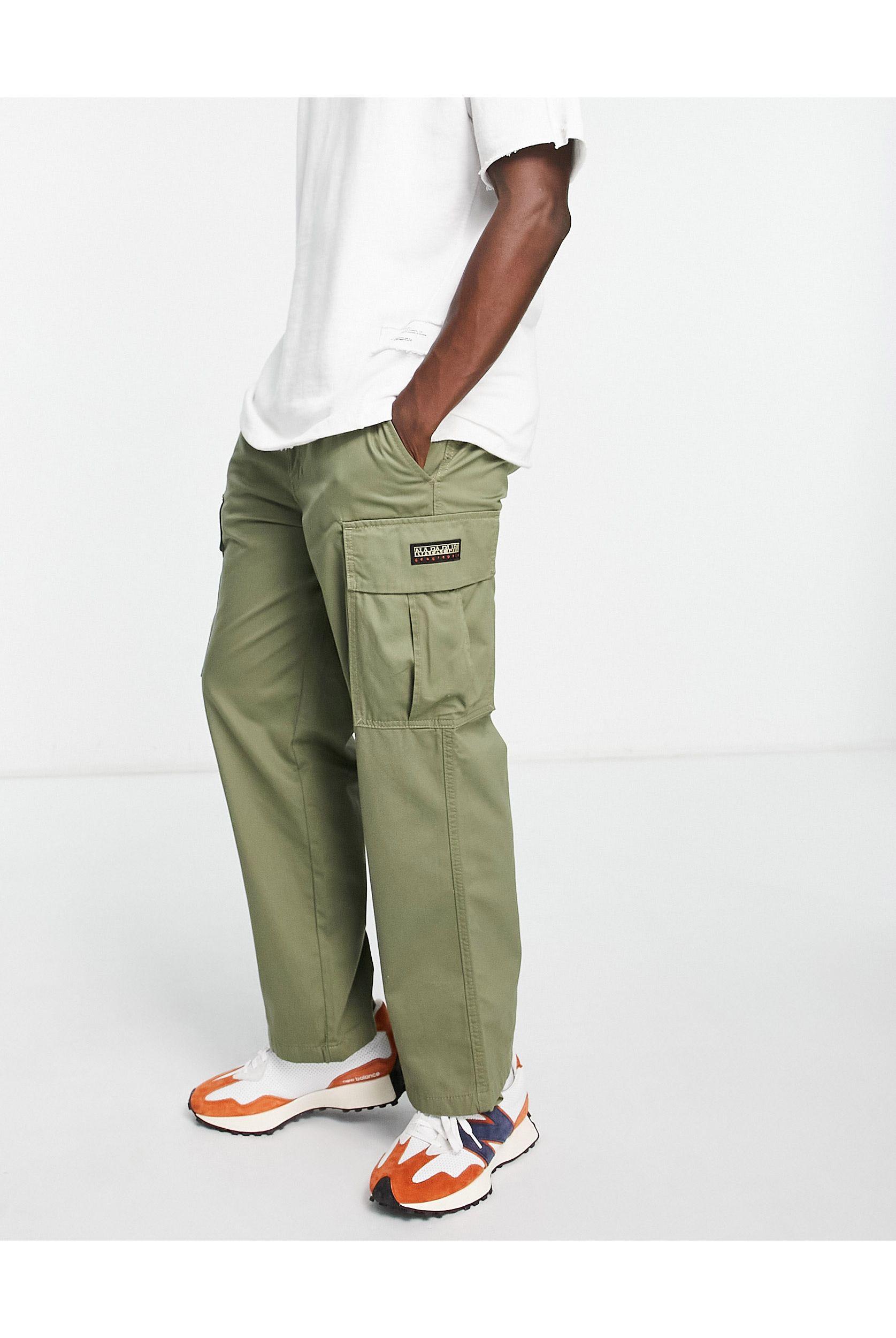 Pantalon cargo avec étiquette logo Napapijri pour homme en coloris Vert |  Lyst