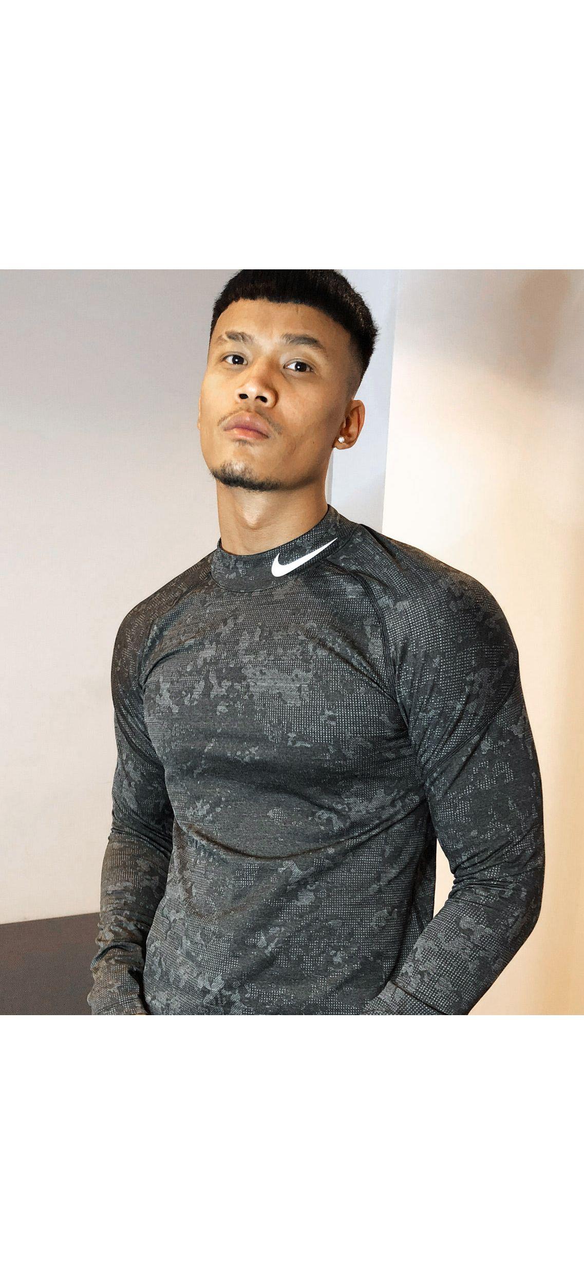 Nike Nike Pro Training Therma Warm Mock Neck Long Sleeve Top in Grey for  Men | Lyst UK