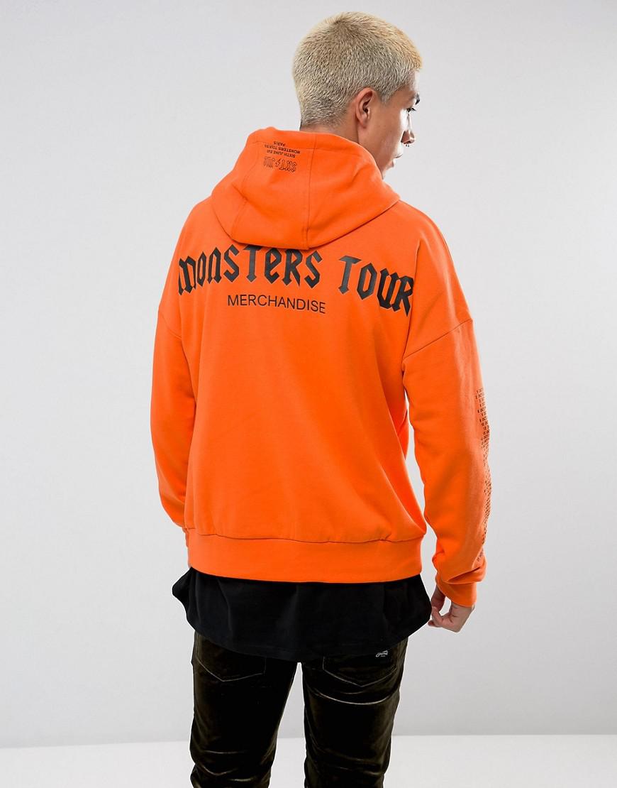 designer orange hoodie