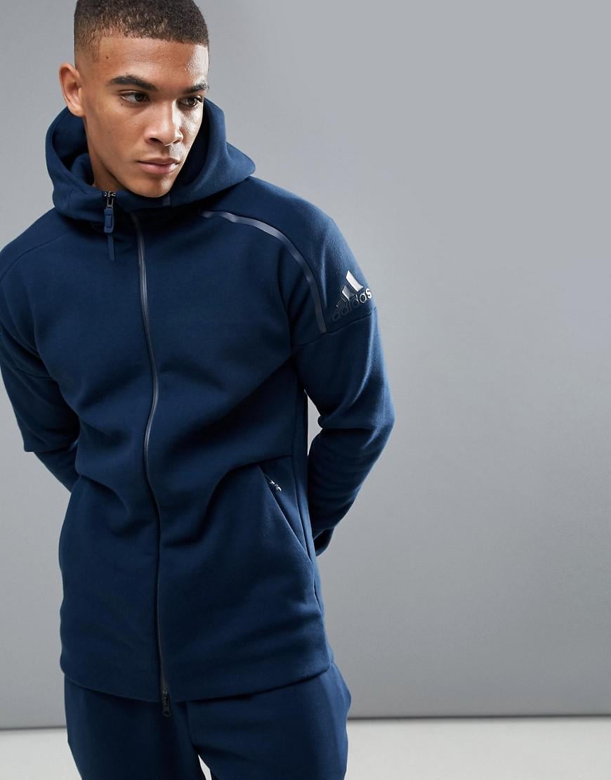 adidas Zne 2 Hoodie Navy in Blue for Men | Lyst