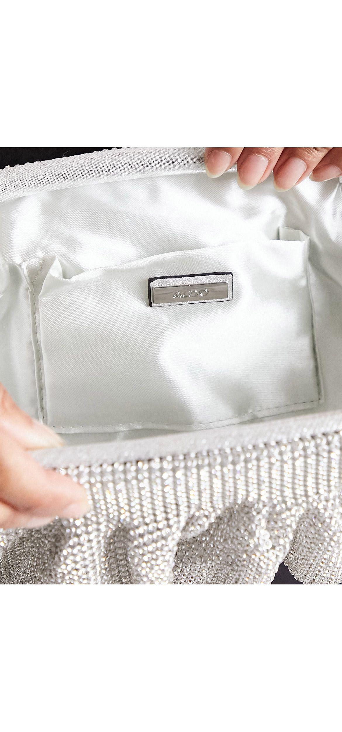 ALDO Specchio Crystal Frame Top Clutch Bag in Gray | Lyst