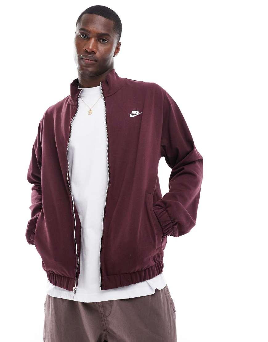 Burgundy Exclusive Windbreaker Jacket Asos Nike Club Knit Zip