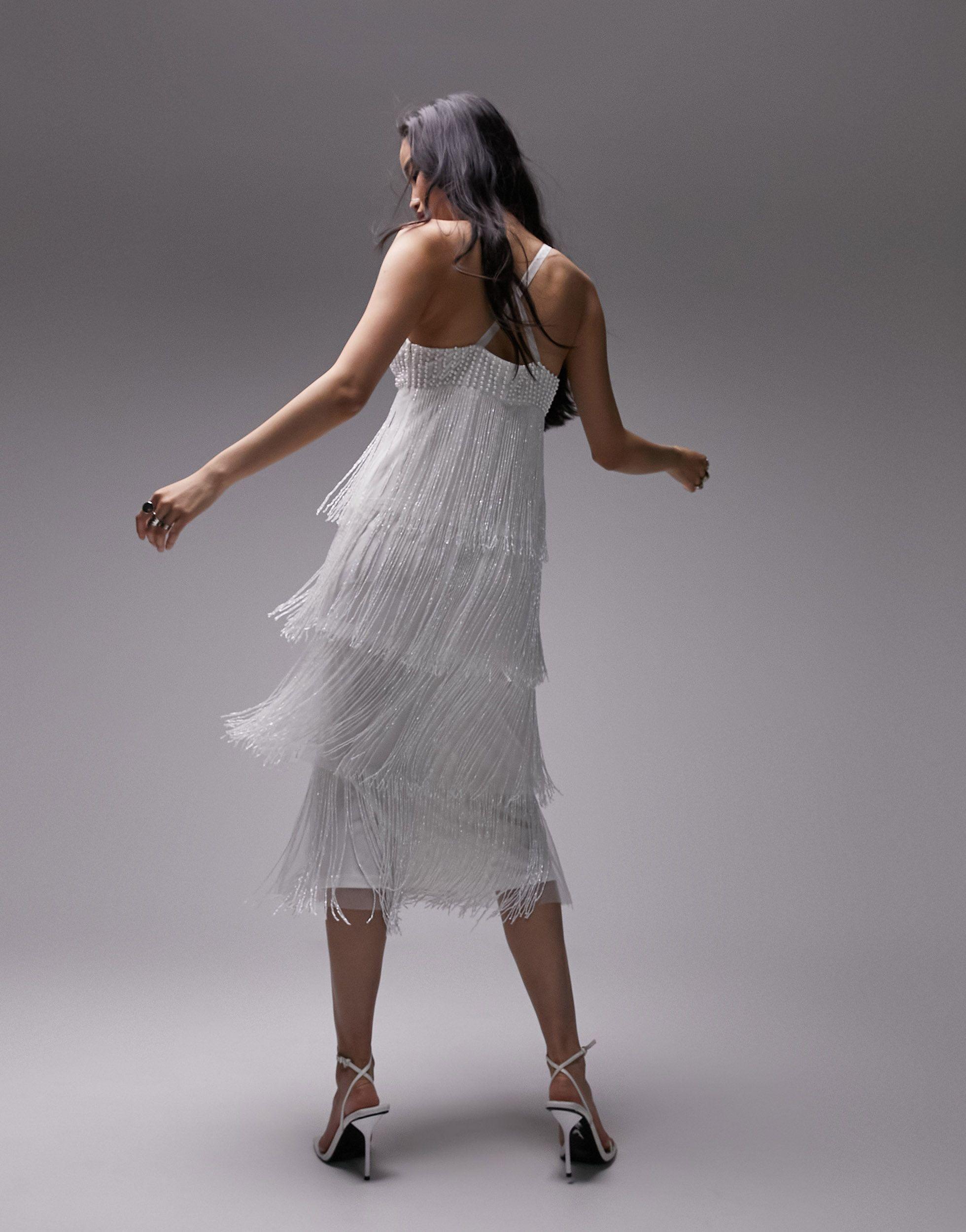 Fringed sales dress topshop