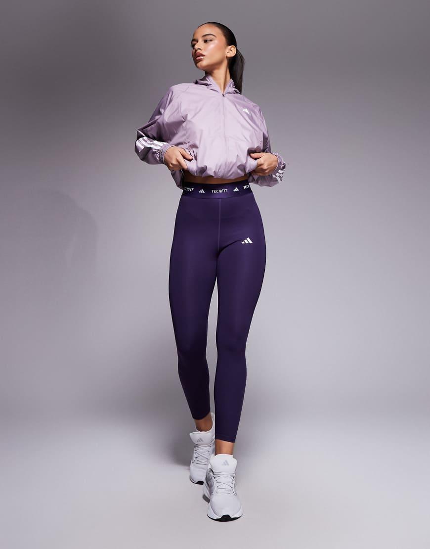 Asos Mallas Y Top Adidas Leggings Negros Con Purpurina Y Rayas De