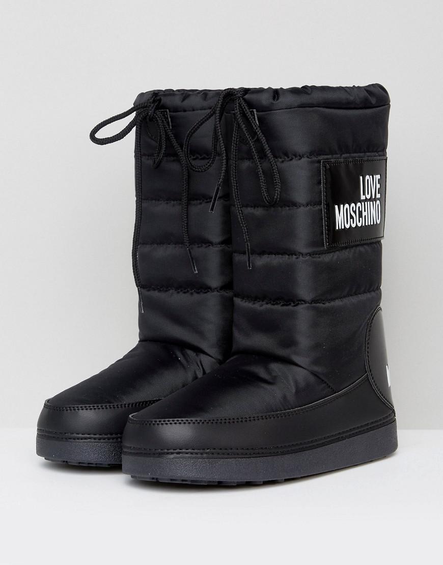Love Moschino Silk Logo Snow Boots in 