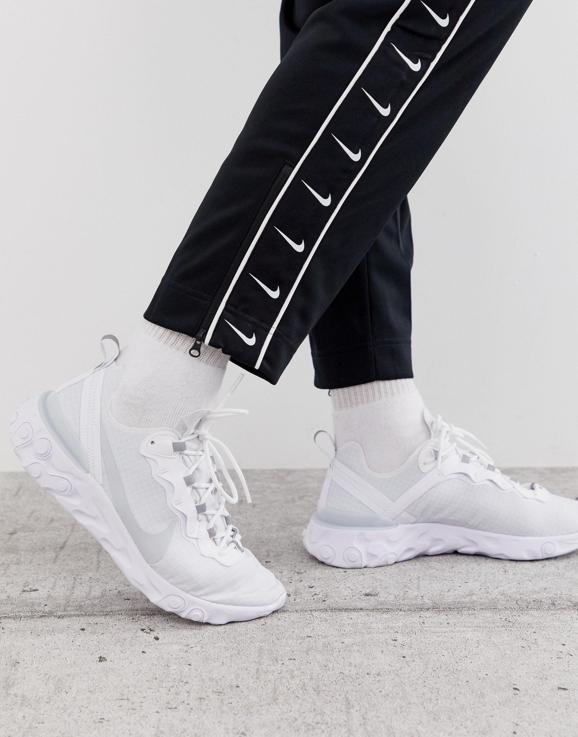 white nike react element 55