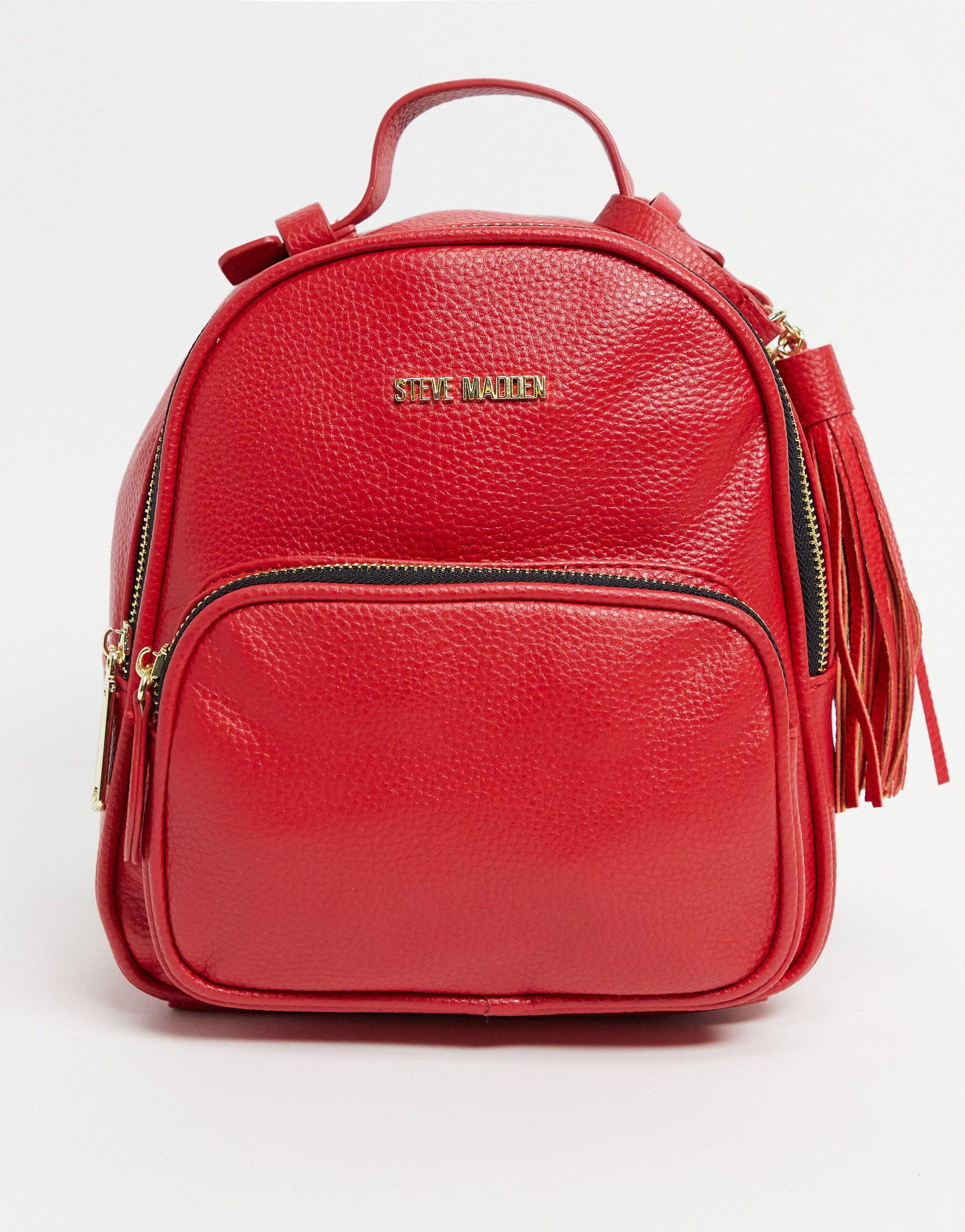 Zaino rosso con logo di Steve Madden in Rosso | Lyst