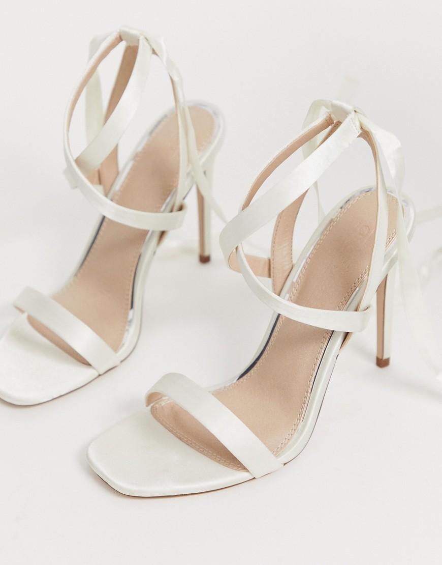 cream barely there sandals