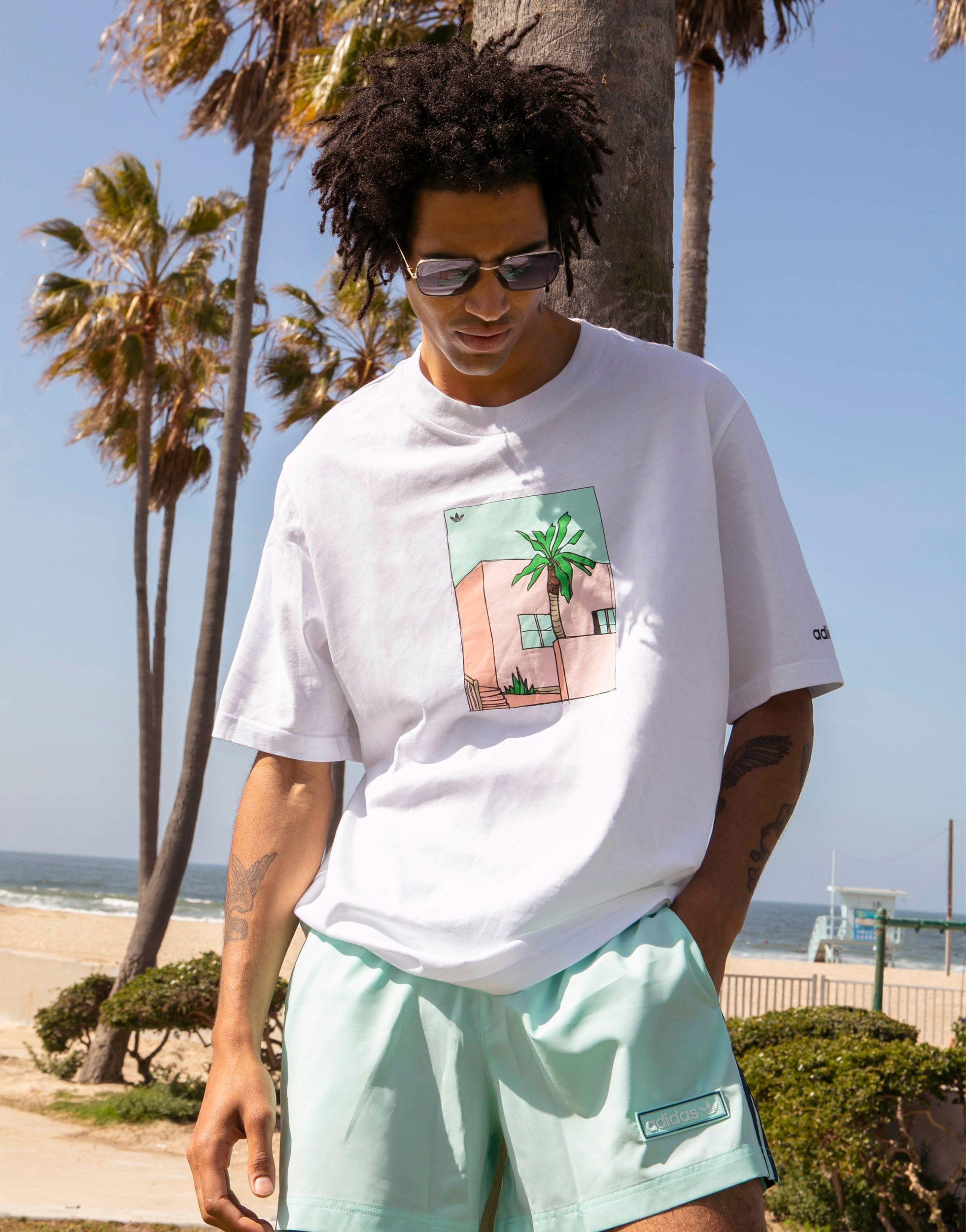 adidas Originals \'summer | With in T-shirt White Oversized Graphic Men Hand Drawn Club\' for Lyst