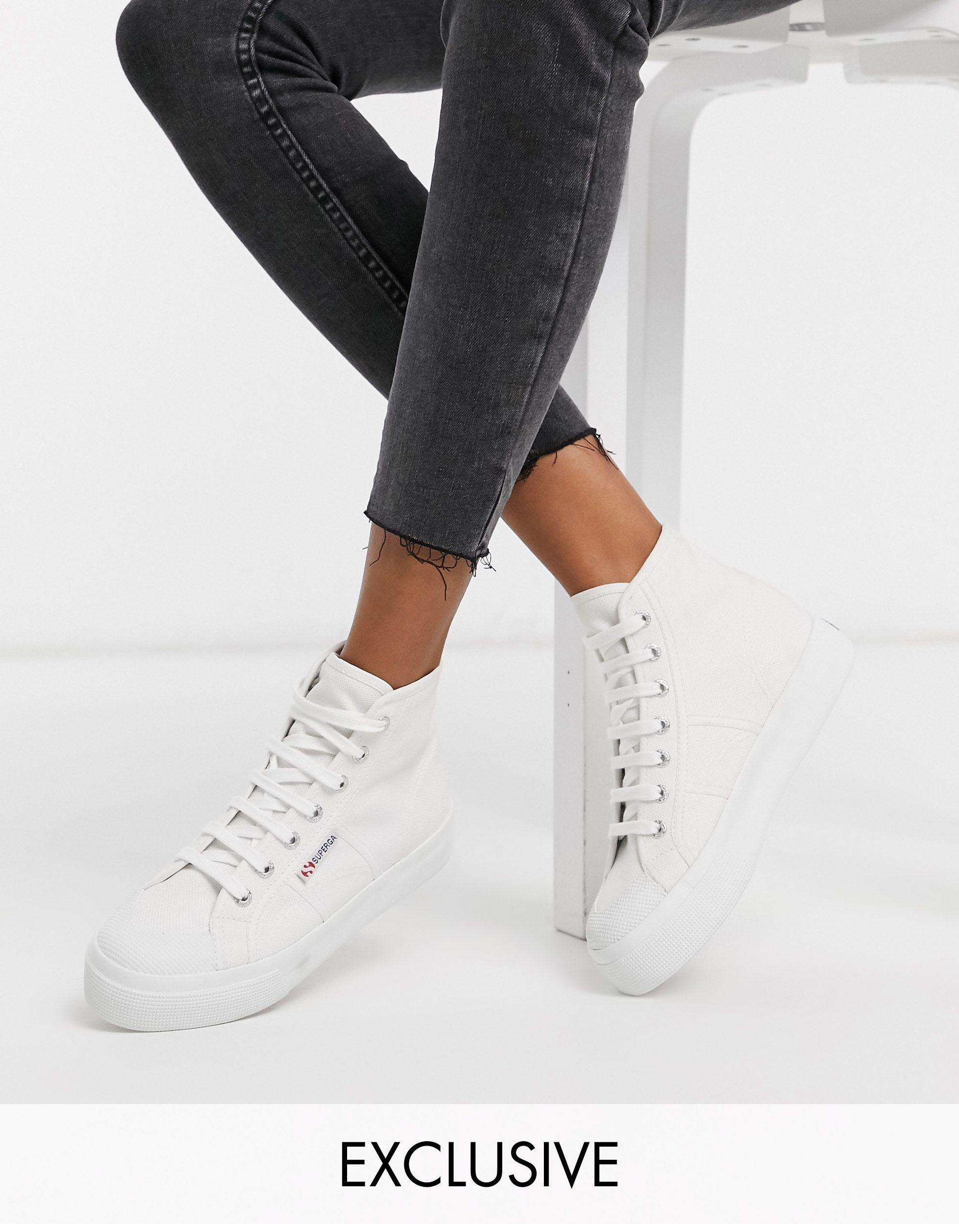 Superga – 2295 – exklusive, hohe sneaker mit flacher plateausohle in Weiß |  Lyst AT