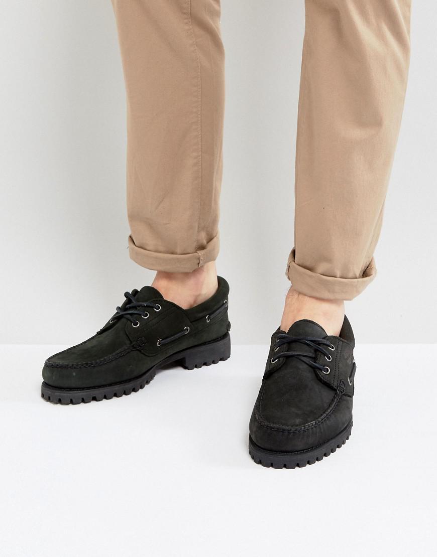 Timberland Classic Lug Boat Shoes In Black for Men | Lyst Canada