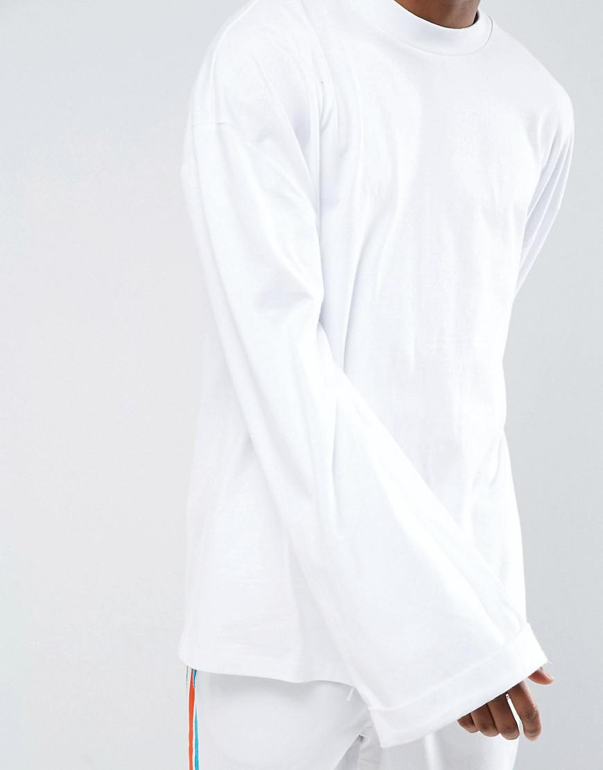 oversized white long sleeve shirt