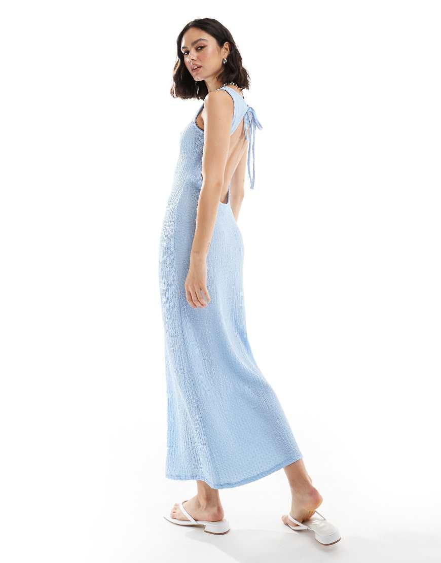 Vestito Midi Testurizzato Con Scollo A Barchetta E Schiena