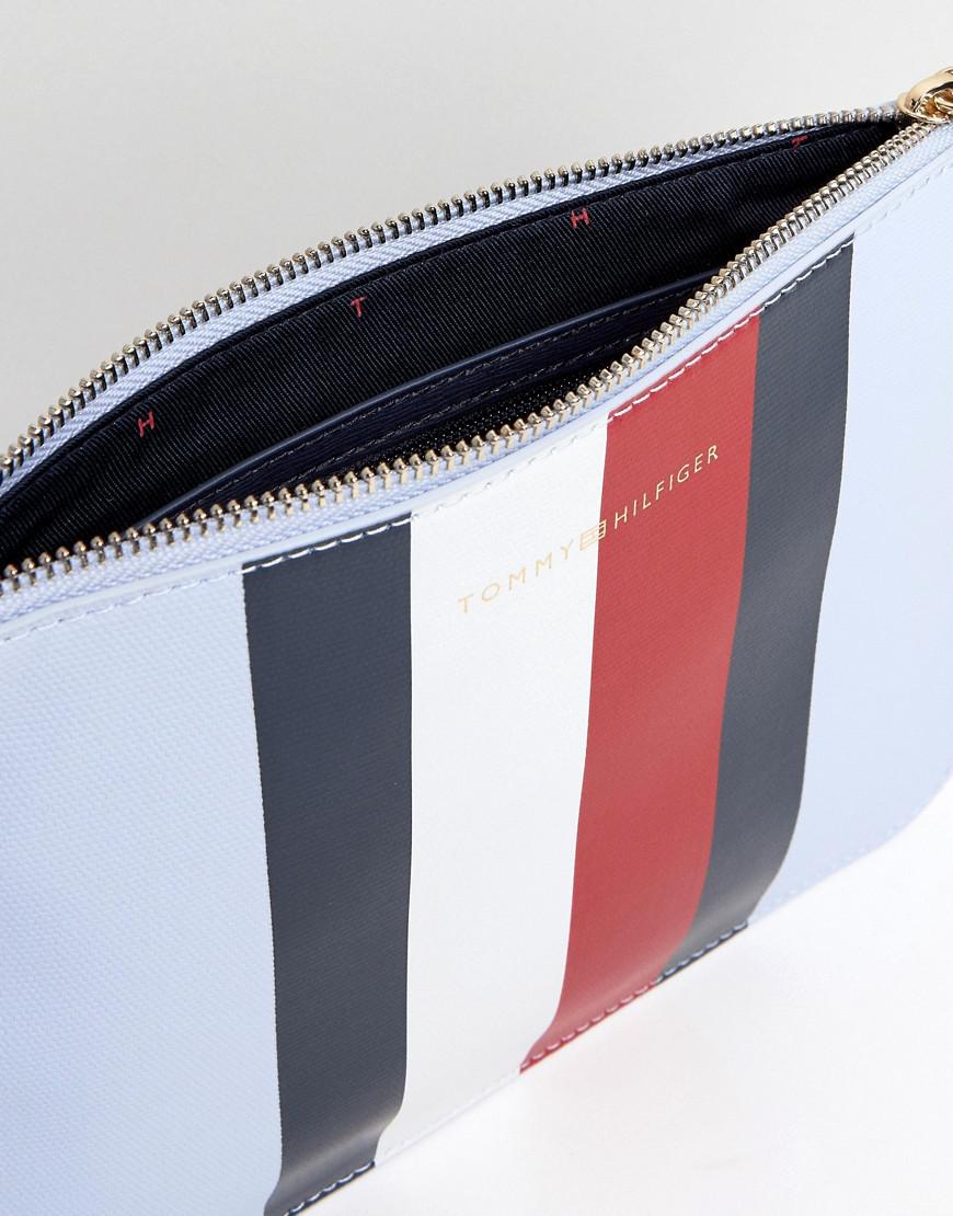 Tommy Hilfiger Denim Stripe Clutch | Lyst