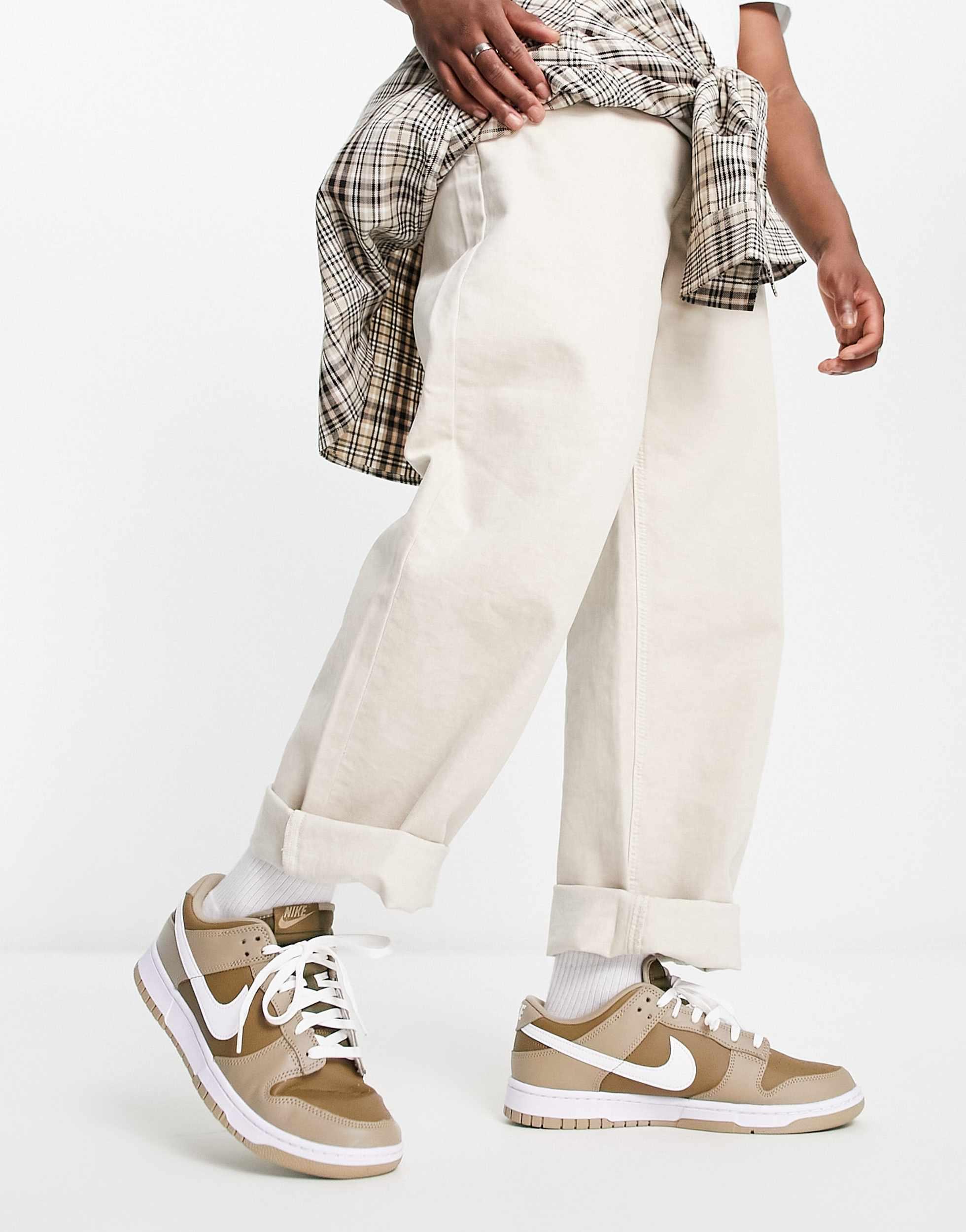 nike dunk baskets montantes blanc et étain