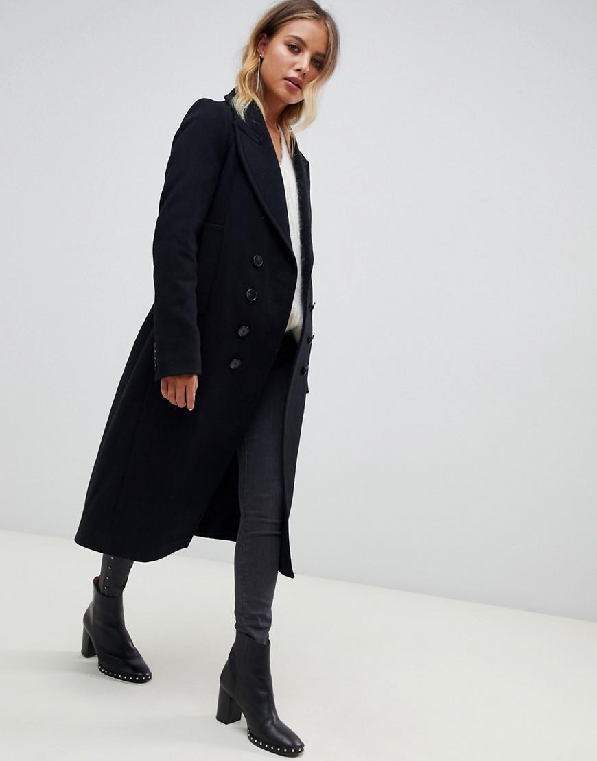 all saints double breasted coat