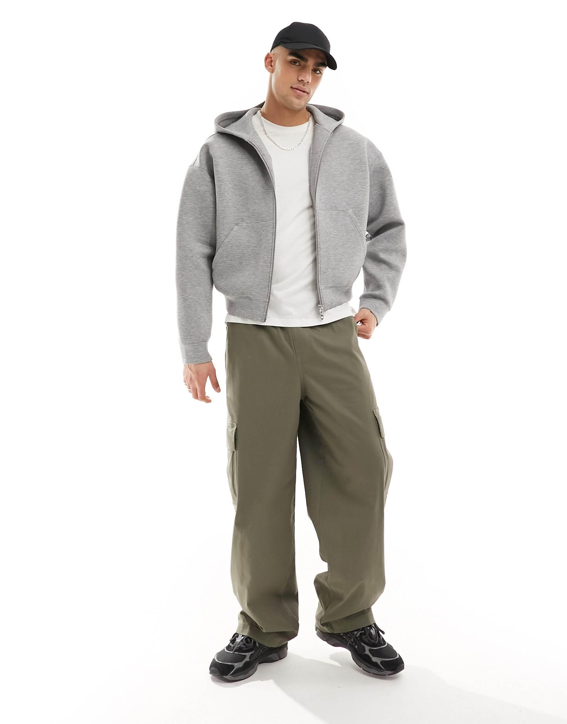 Weekday Simon Scuba Zip Through Hoodie in Gray for Men | Lyst