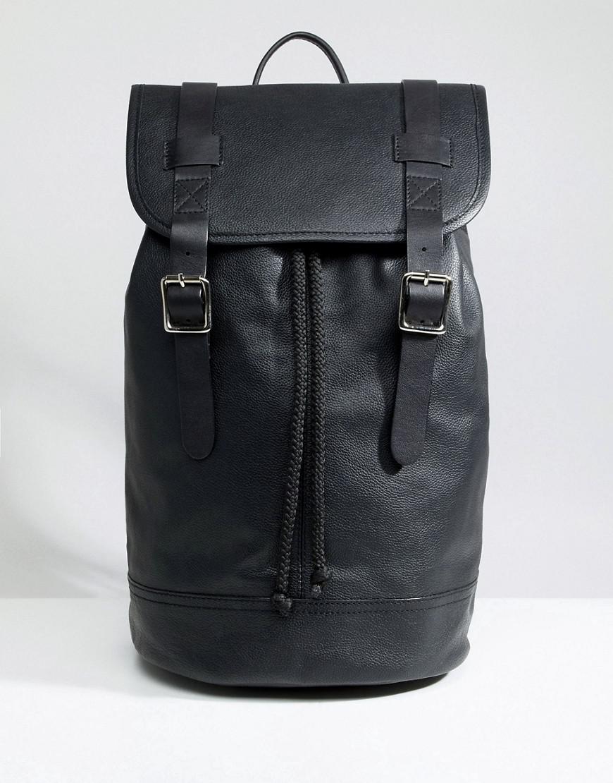 Ambitieus fluit zuiverheid ASOS Backpack In Leather In Black With Double Straps for Men | Lyst UK