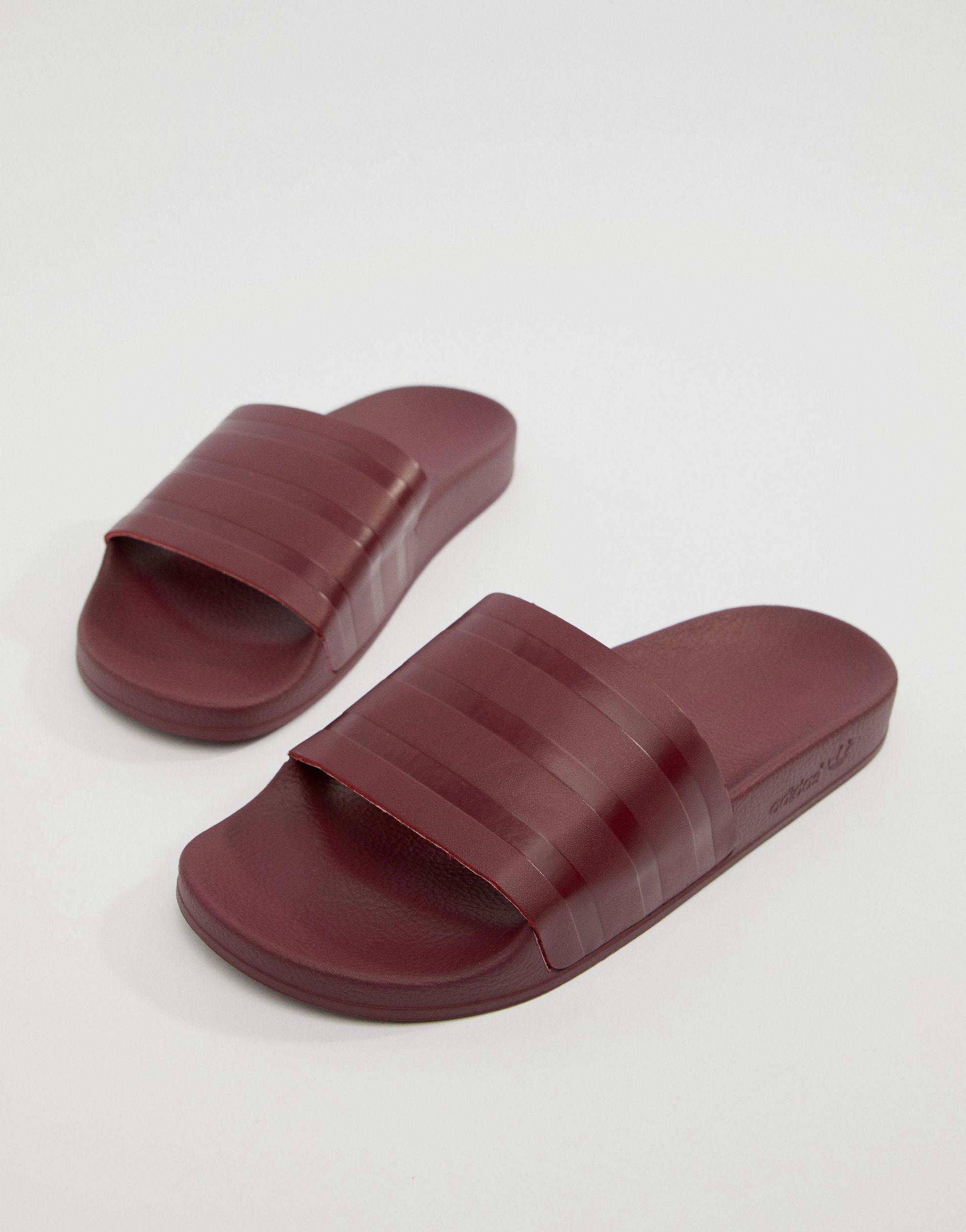 adidas red sliders
