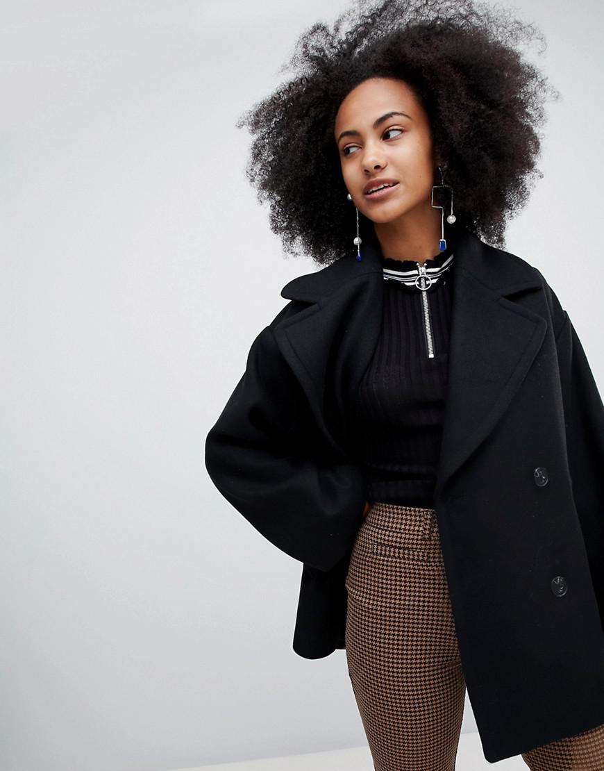 Manteau oversize court Clearance