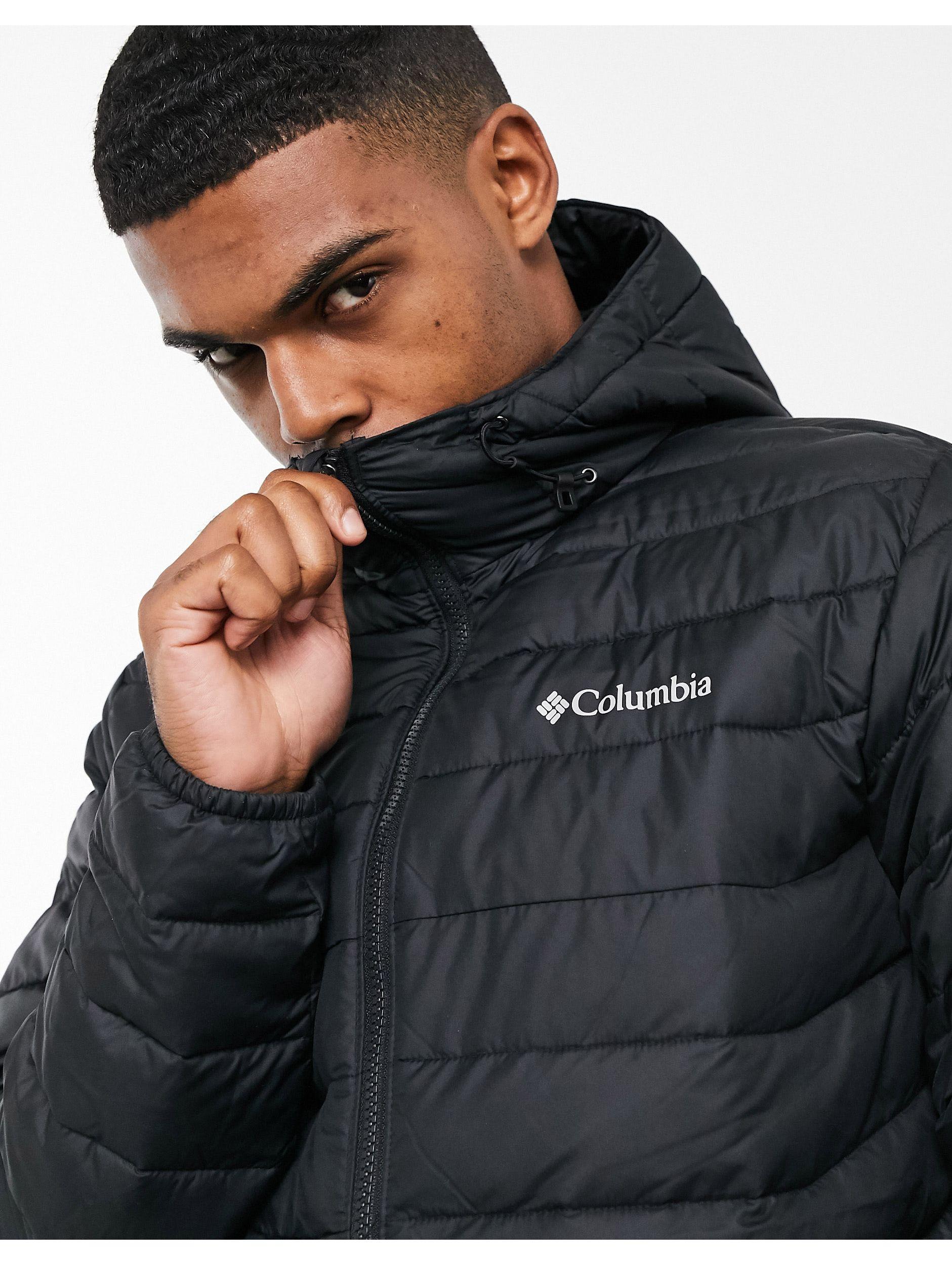 Columbia Powder Lite Hooded Jacket in Black for Men - Lyst
