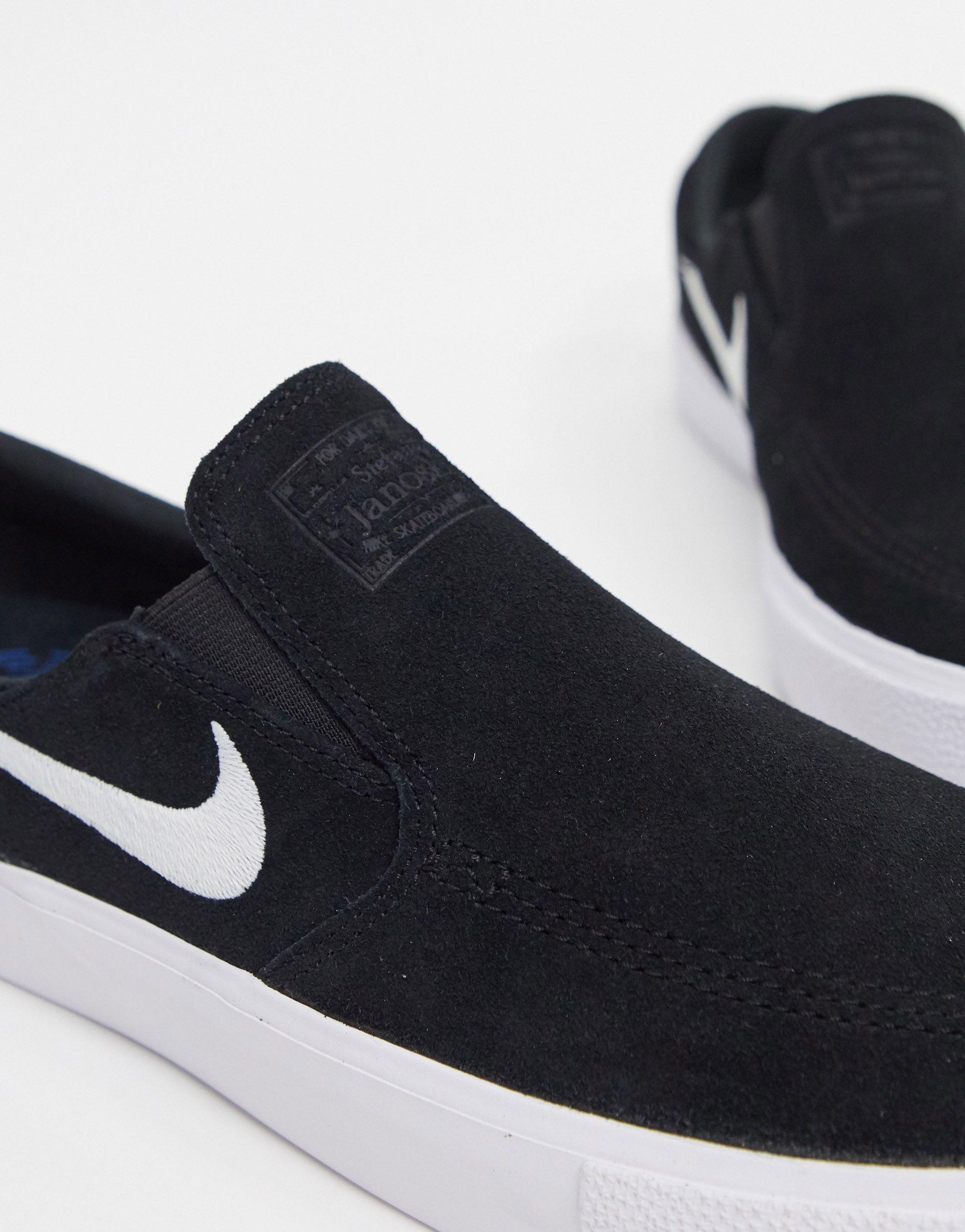 Nike Leer Zoom Janoski Remastered - Instapsneakers in het Zwart voor heren  - Lyst