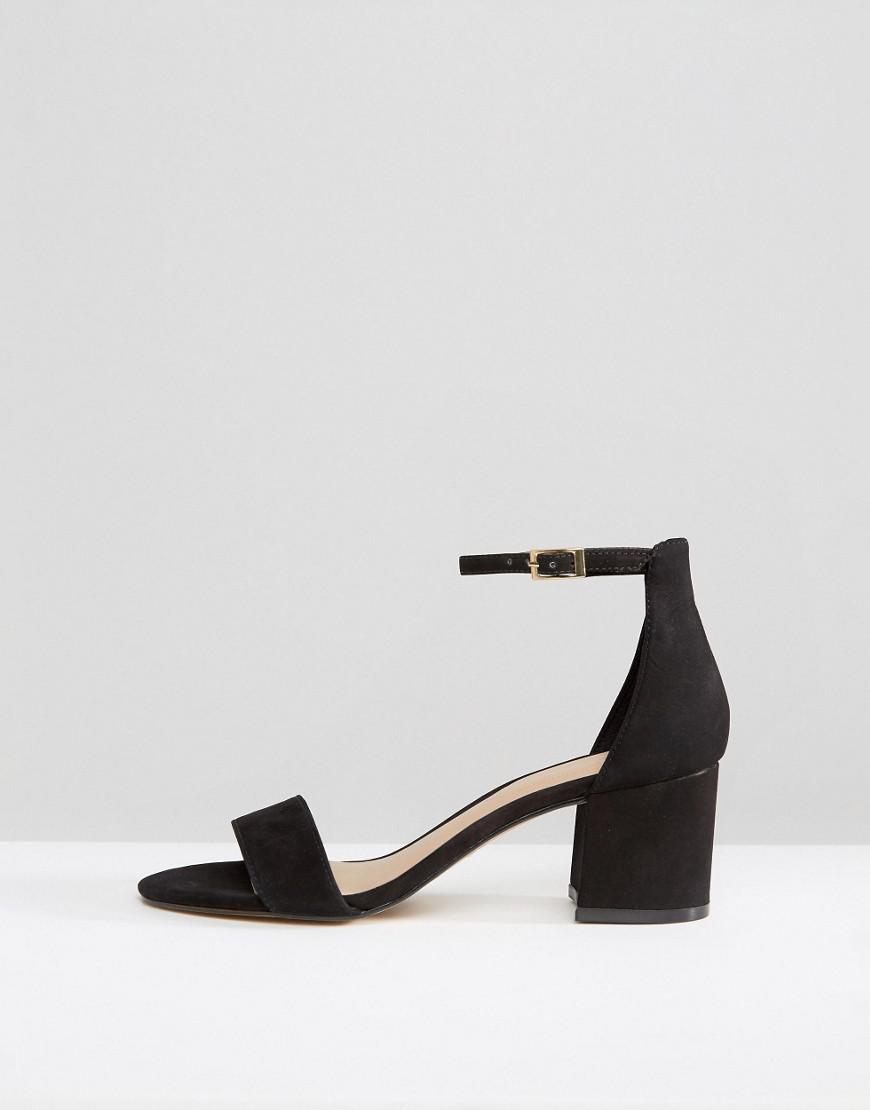 ALDO Villarosa Leather Block Heel Sandals Black |