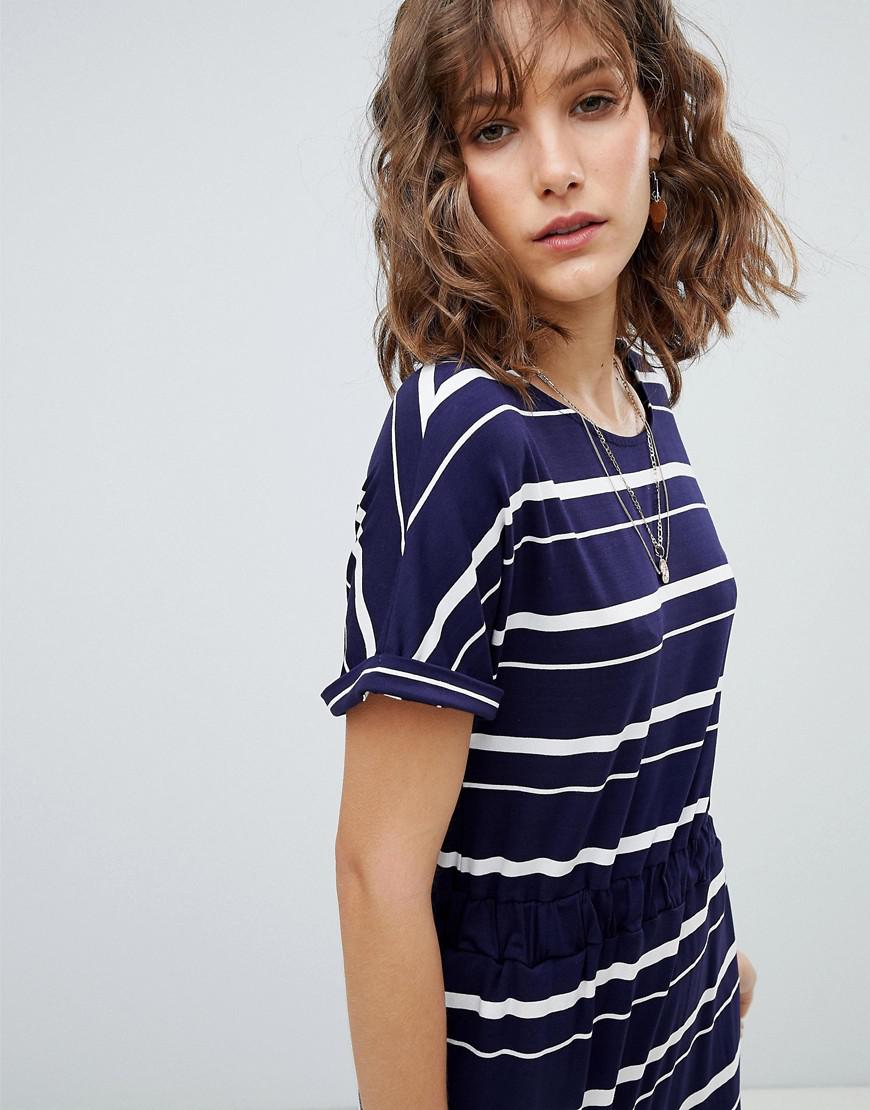 warehouse stripe t shirt dress