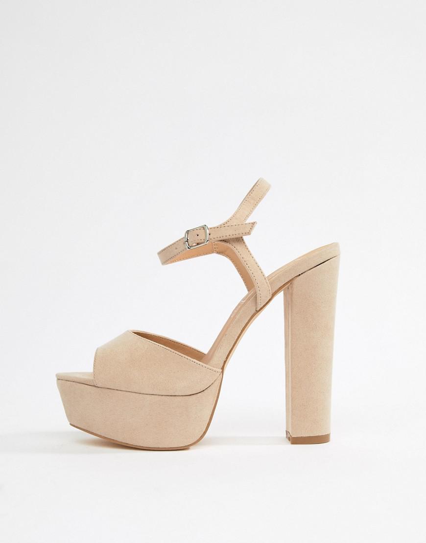 truffle collection platform heeled sandals