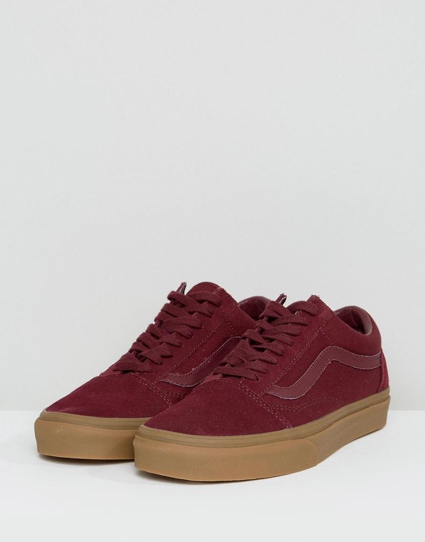 Cordelia Afstå amatør Vans Old Skool Trainers With Gum Sole In Red Va38g1pob for Men | Lyst UK