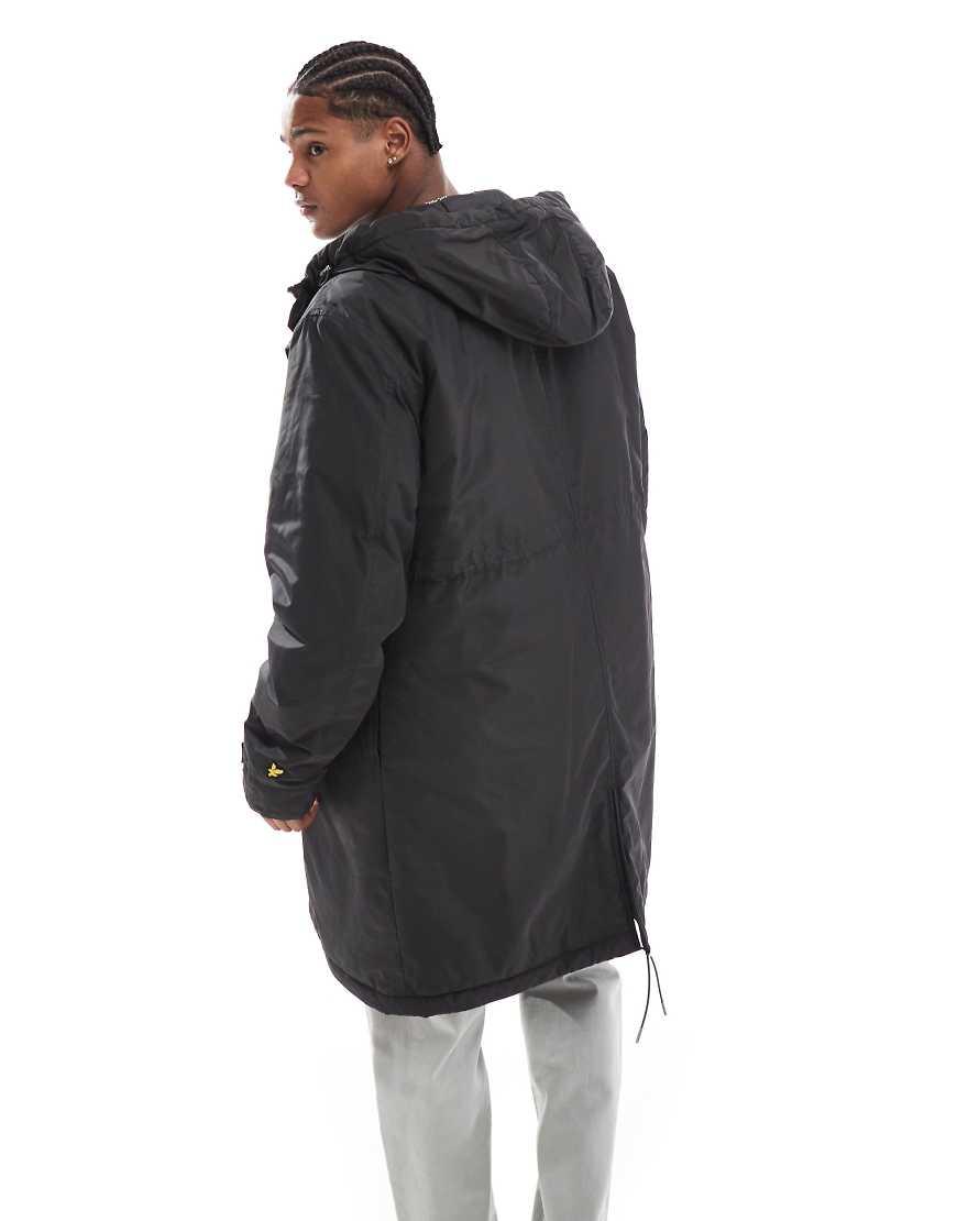 Lyle Scott Longline Parka in Black for Men Lyst UK
