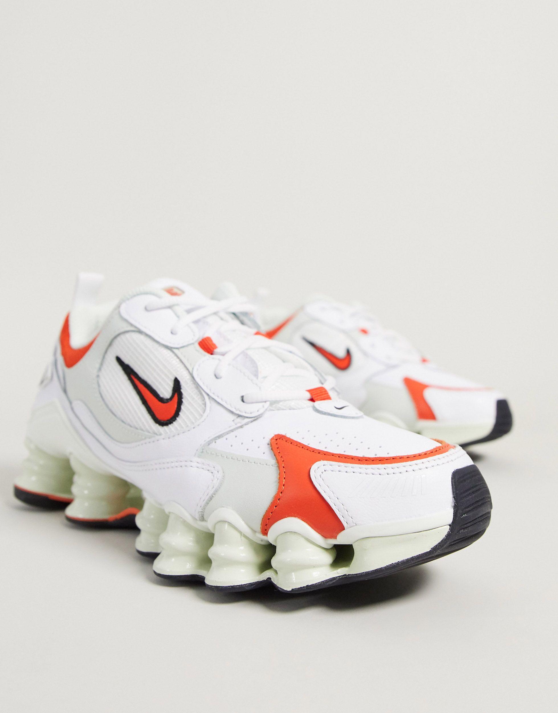 Zapatillas en blanco y naranja Shox TL Nova Nike de color Blanco | Lyst