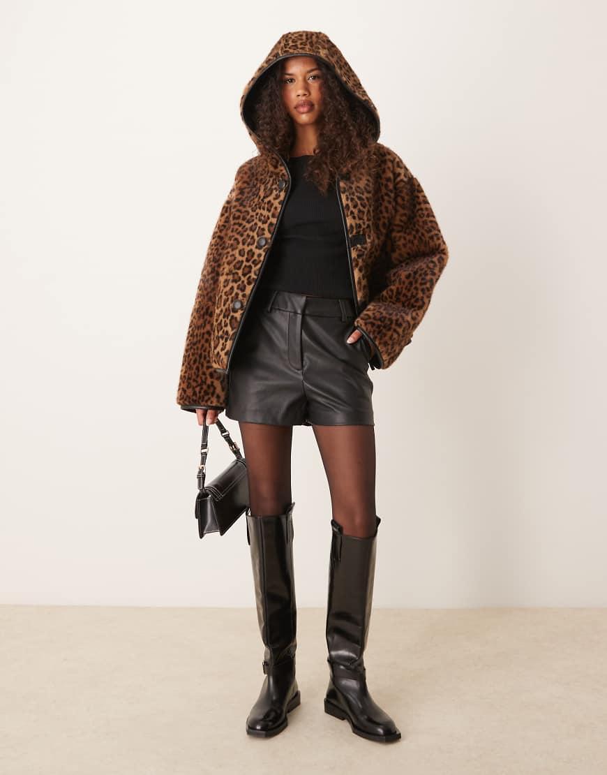 Mango Reversible Leopard Faux Fur Jacket in Natural Lyst UK
