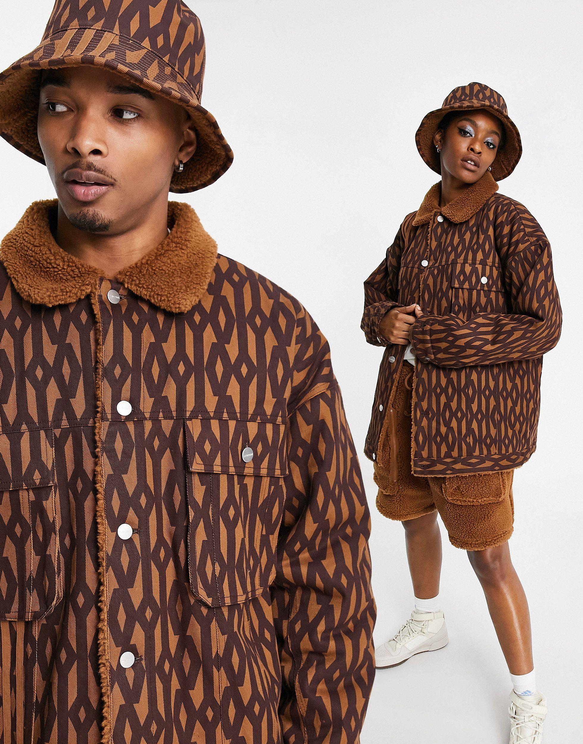Ivy Park Adidas X Monogram Denim Jacket in Brown | Lyst