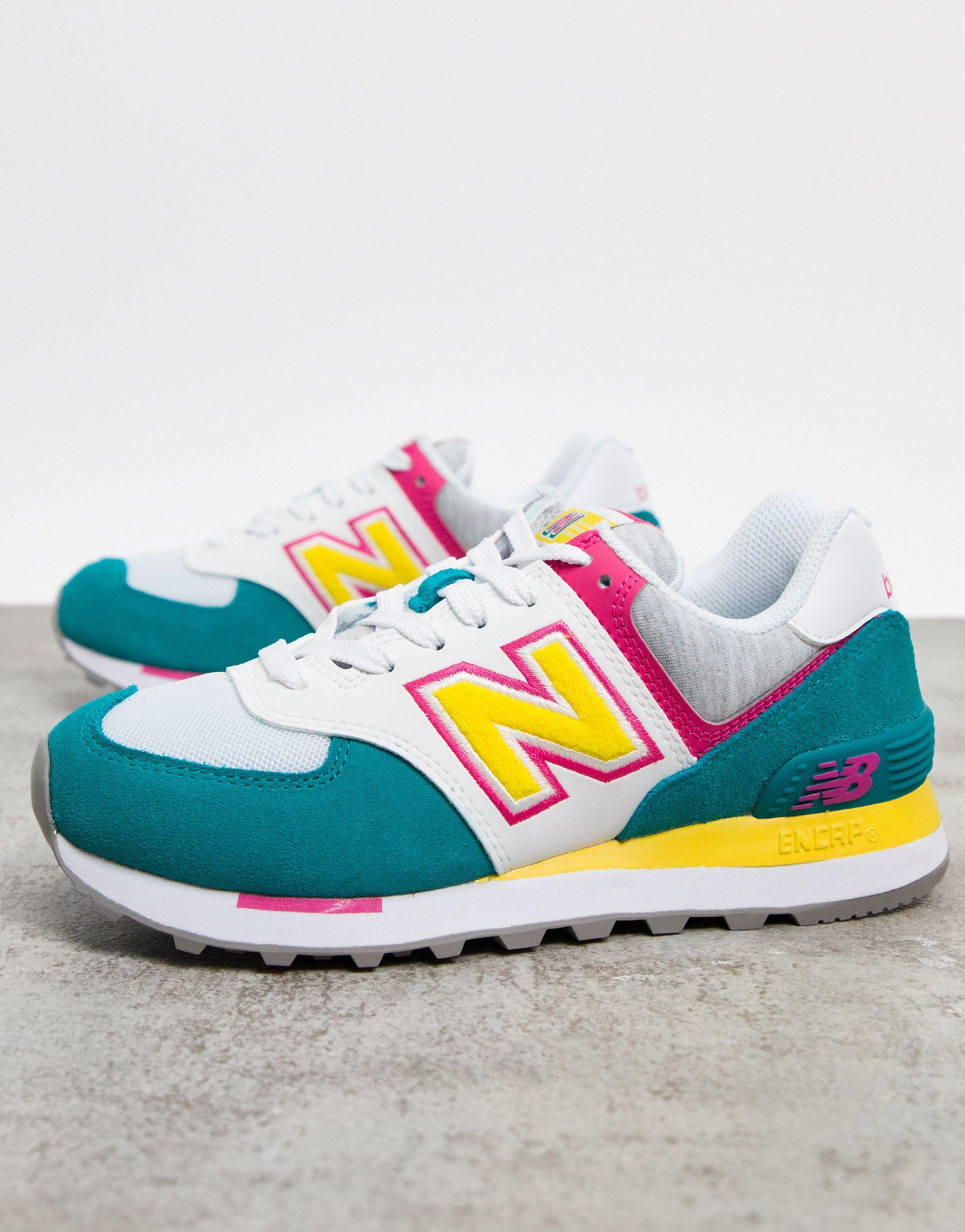 New Balance 574 Varsity Trainers in White | Lyst