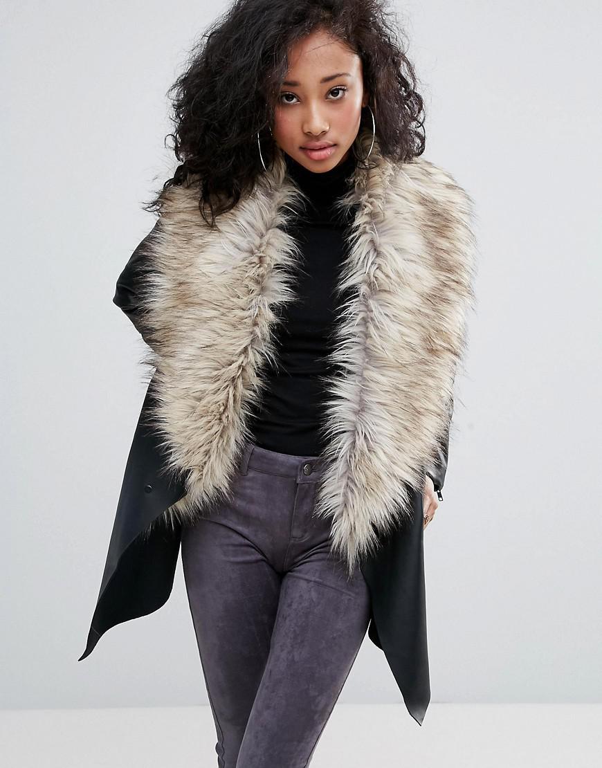 black waterfall blazer