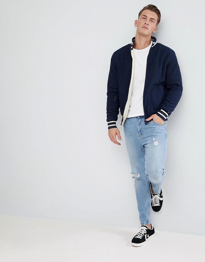 tommy jeans borg reversible bomber jacket