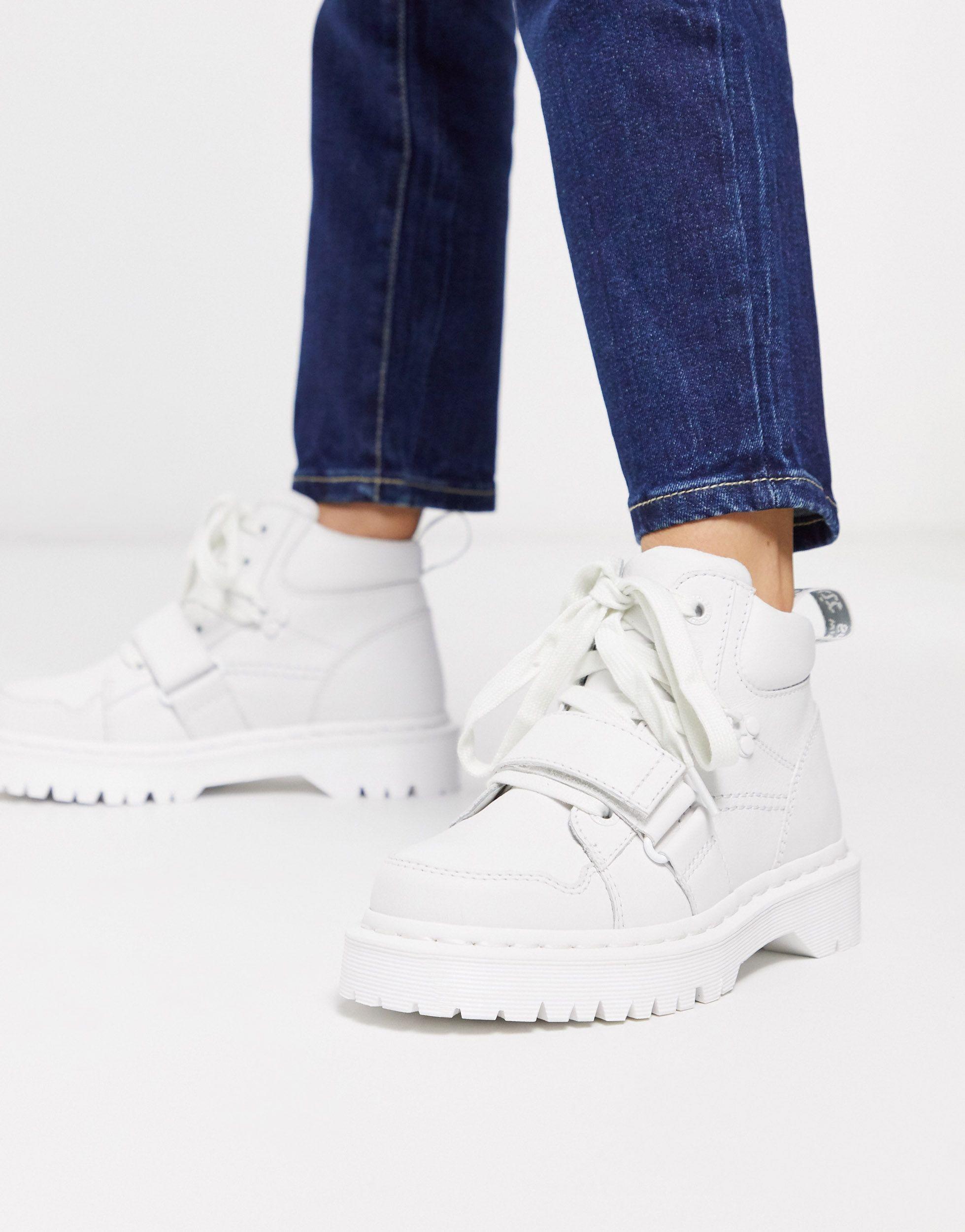 Zuma II - Stivaletti bassi bianchi con cinturino e fibbiaDr. Martens in  Pelle di colore Bianco | Lyst
