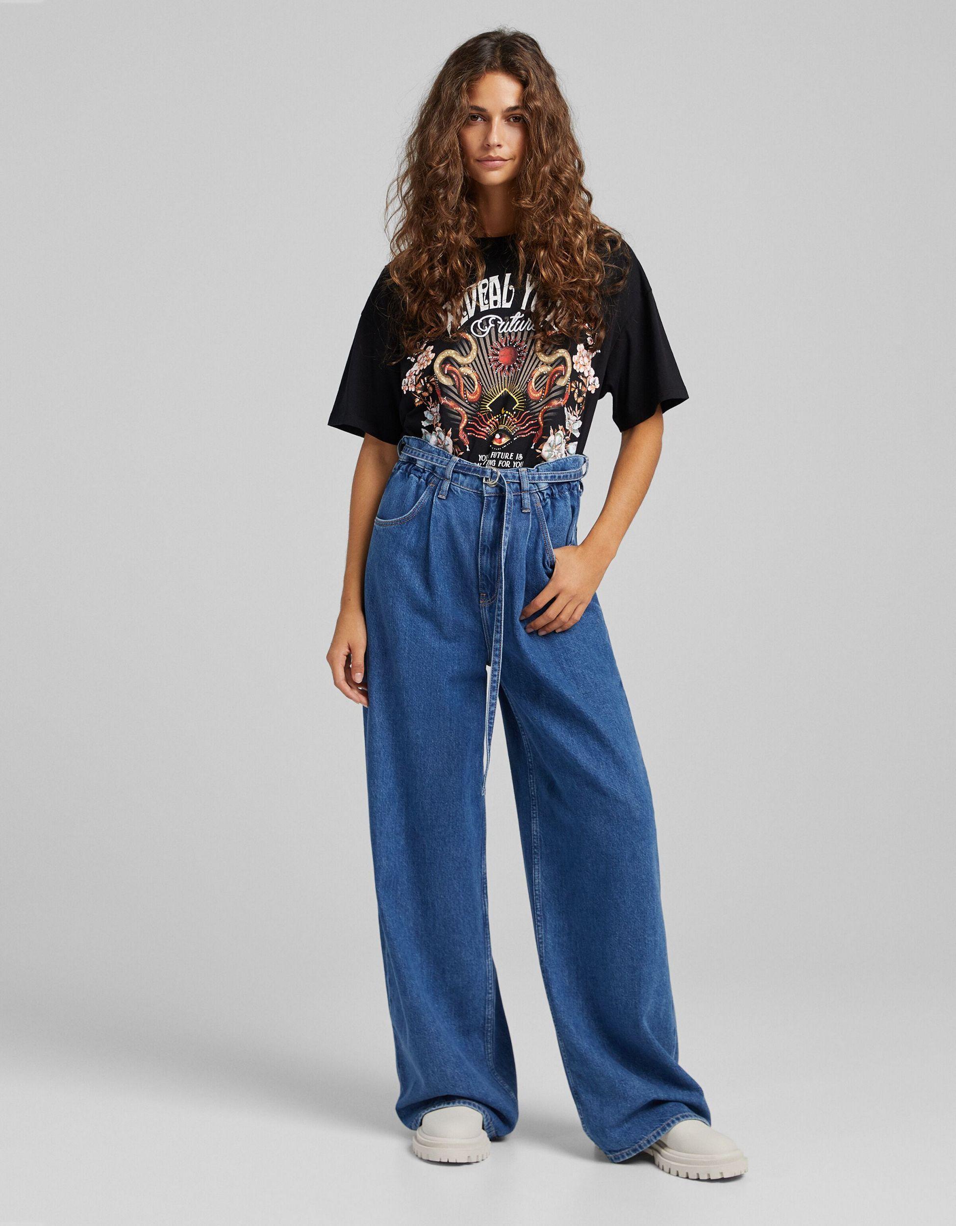 Bershka Denim Berska Wide Leg Jeans 