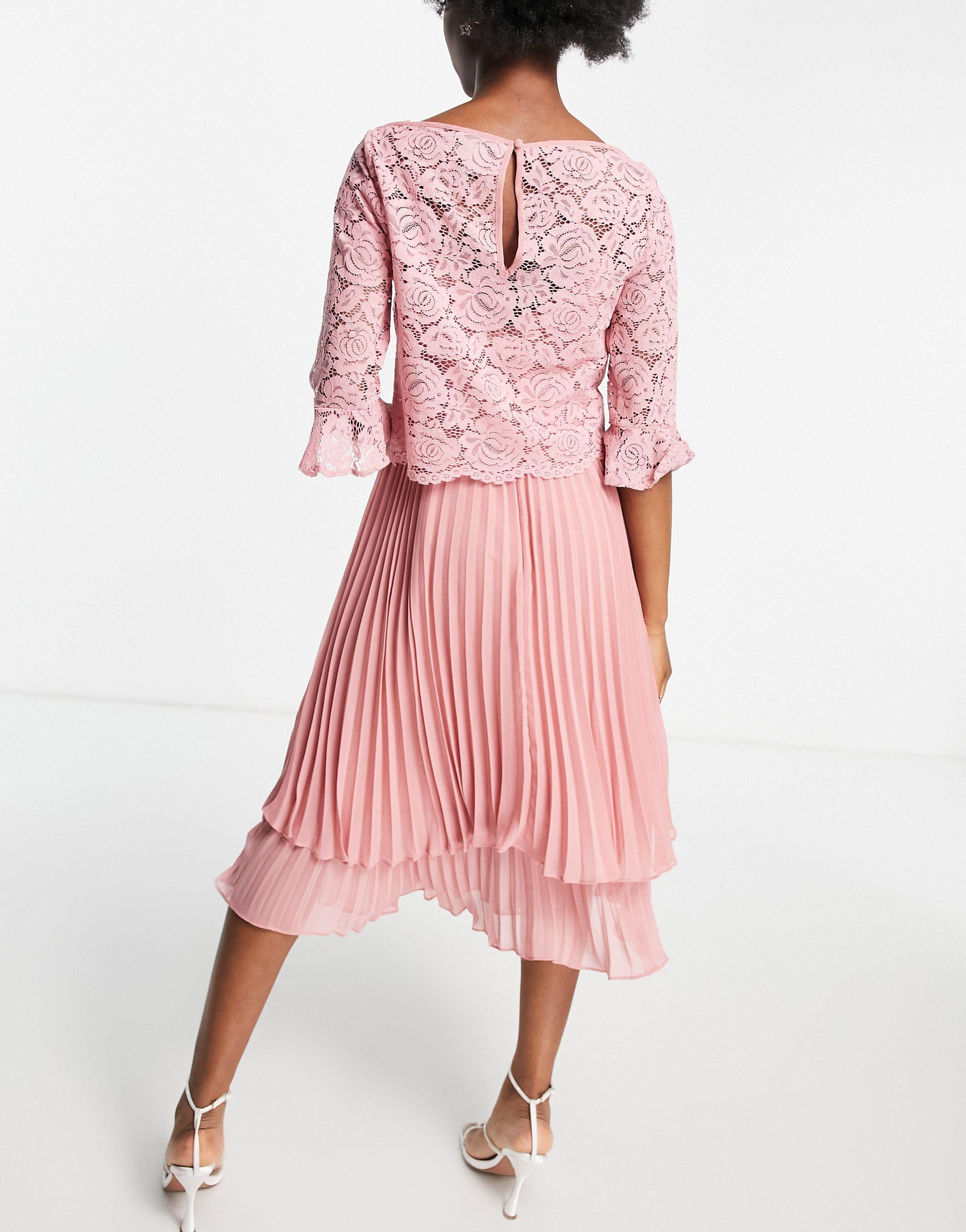 Oasis Chiffon Bridesmaid Tiered Midi 