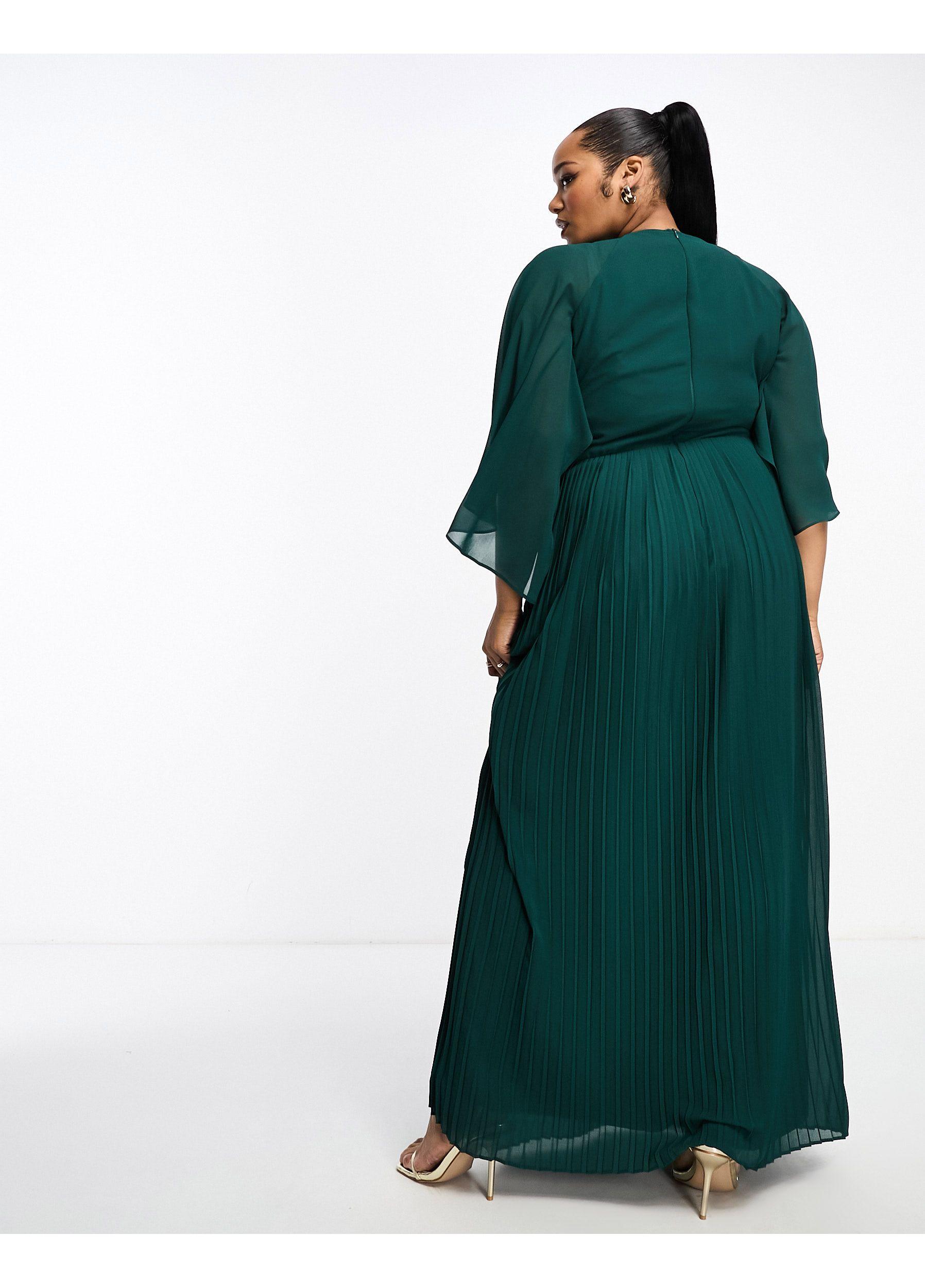 Tfnc pleated maxi outlet dress