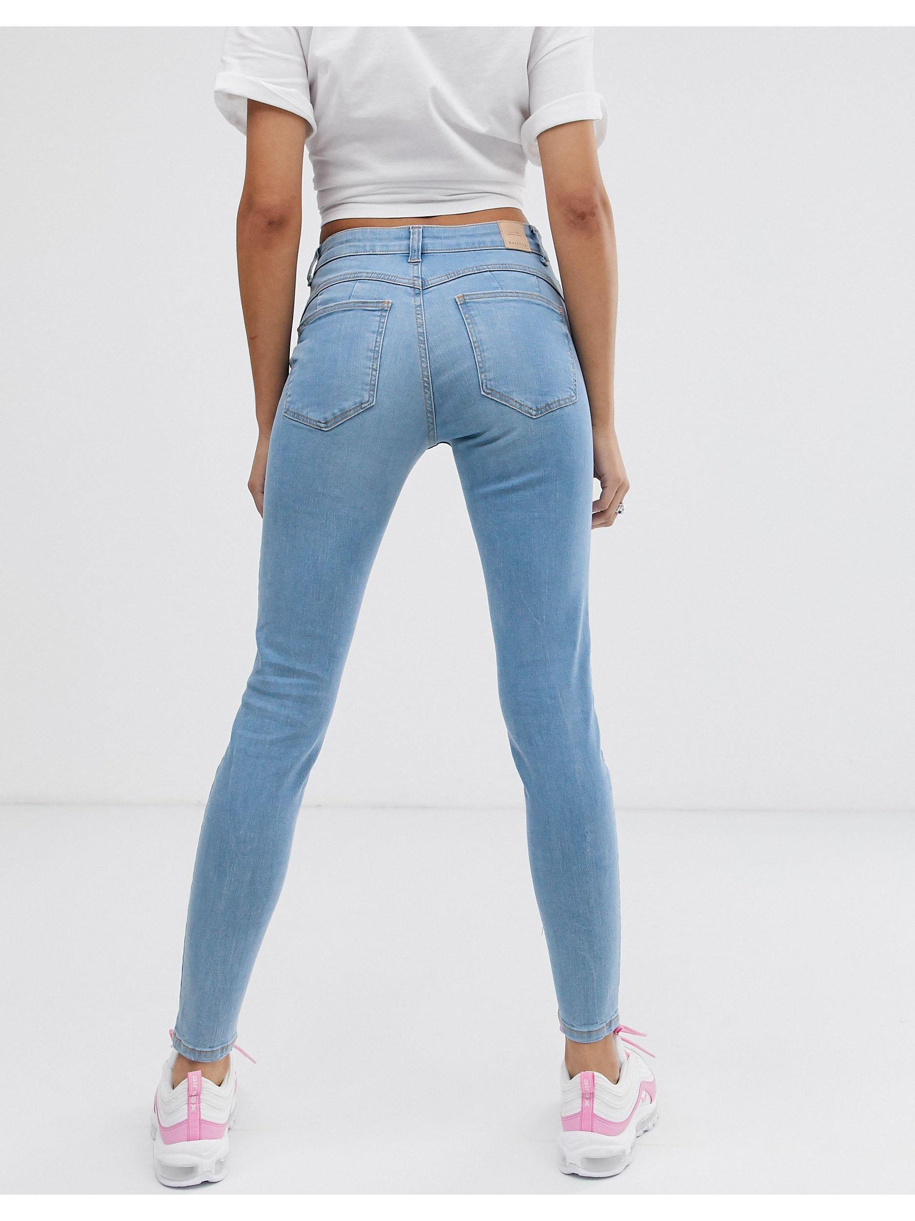 Bershka Denim Push Up Jeans in Blue - Lyst