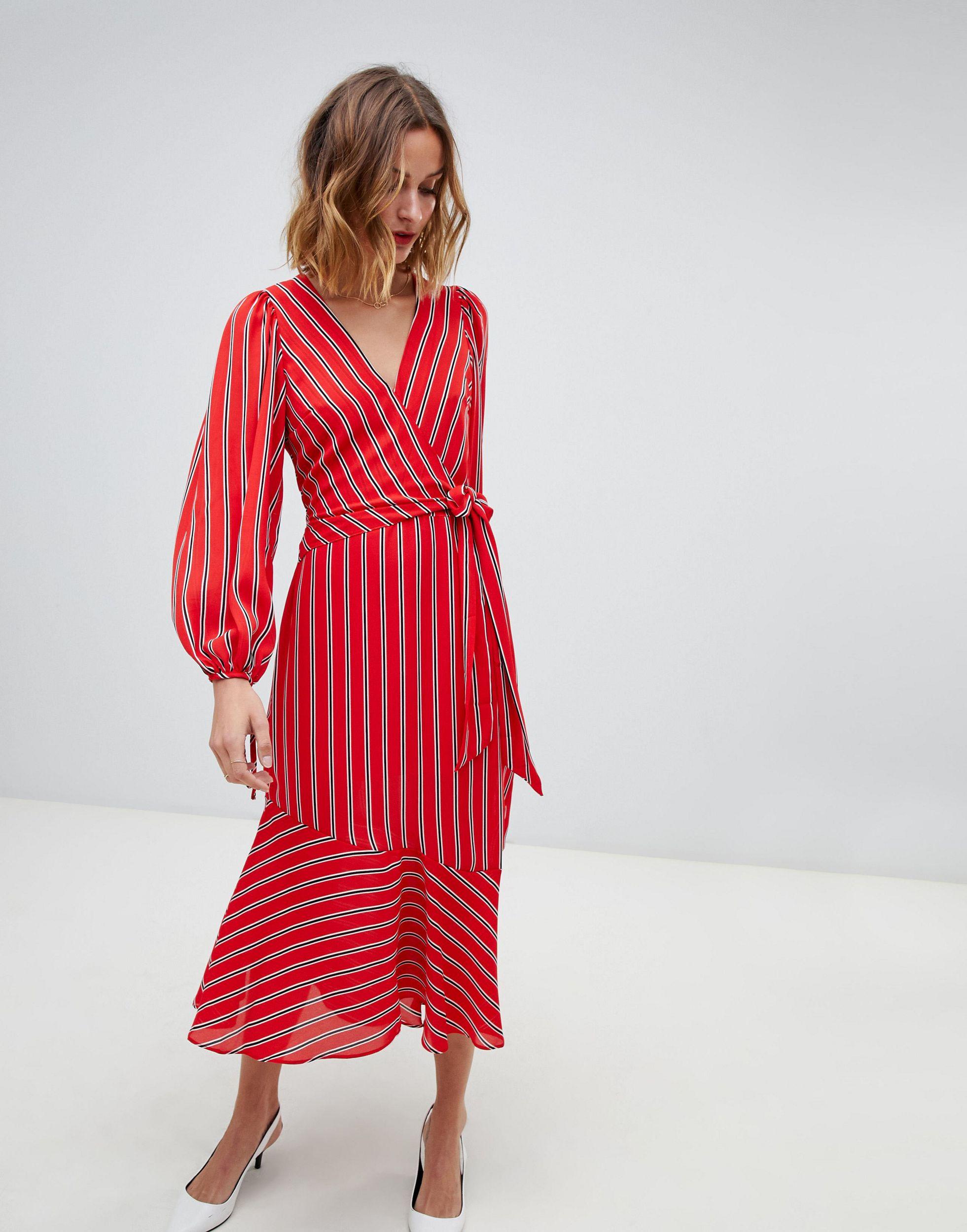 warehouse knot front ponte dress