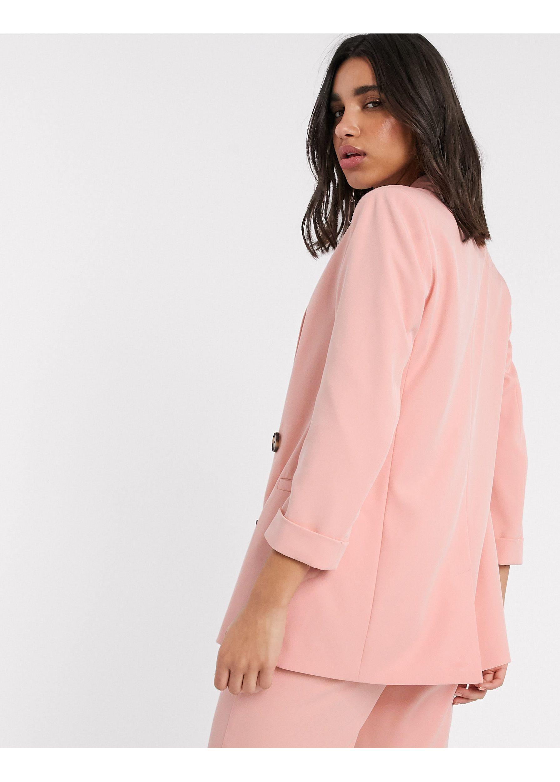 stradivarius blazer pink