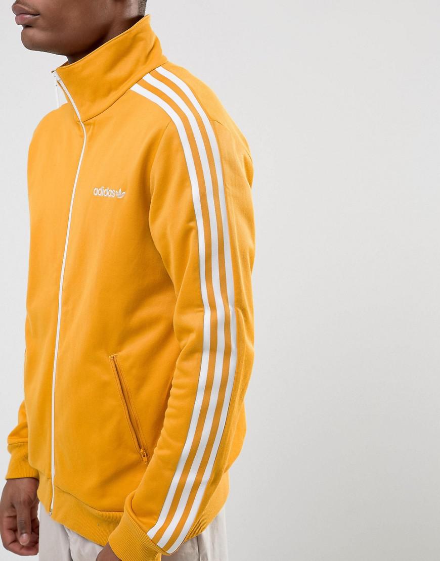 adidas Originals Cotton Beckenbauer Track Jacket In Yellow Br4326 for Men |  Lyst