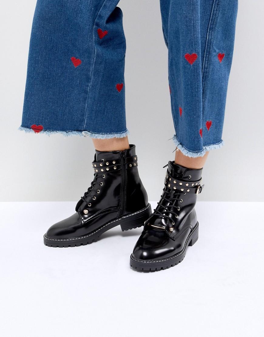 Botas moteras con tachuelas de Pimkie de Denim de color Negro | Lyst