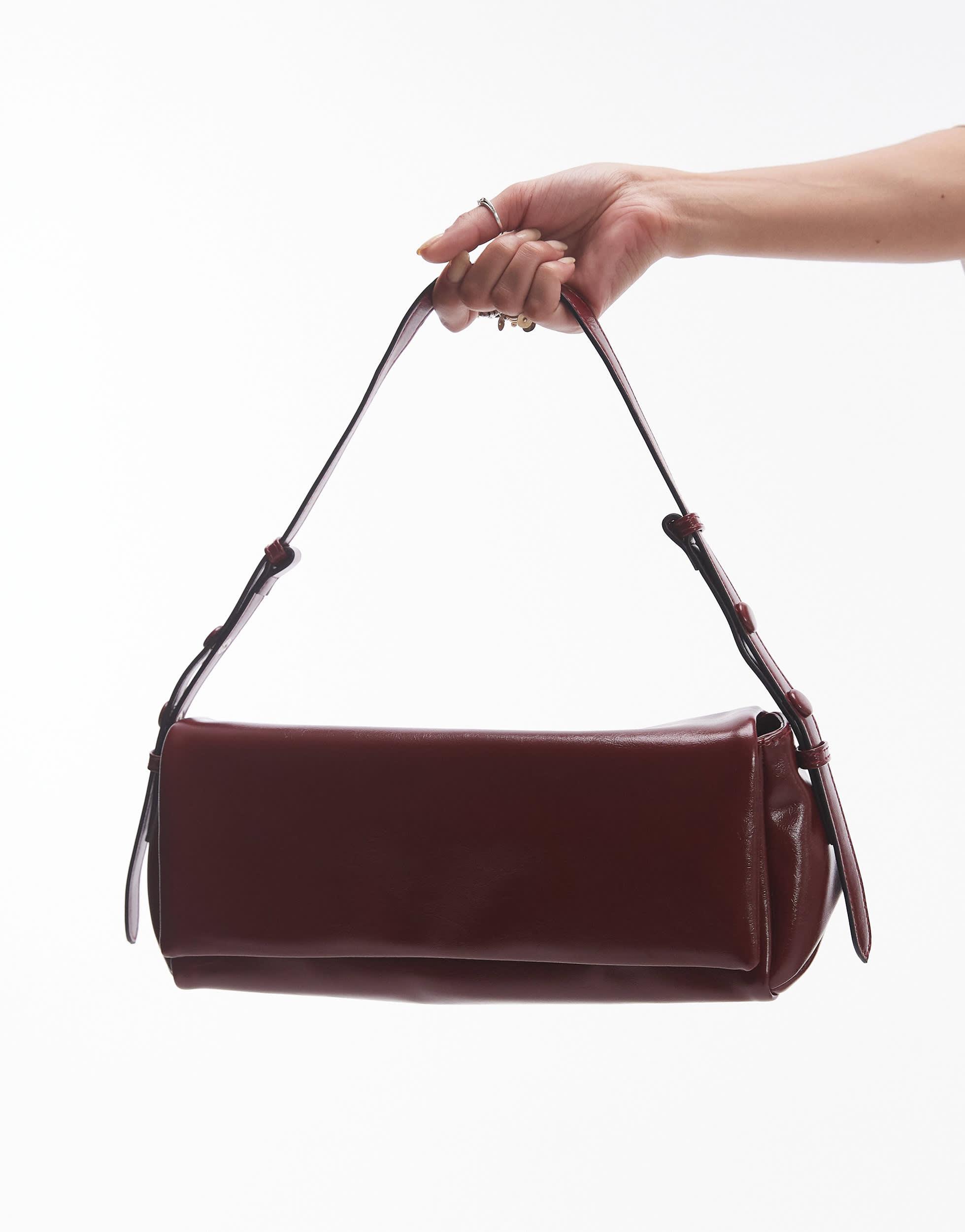 TOPSHOP Stevie Structu Shoulder Bag in Red Lyst