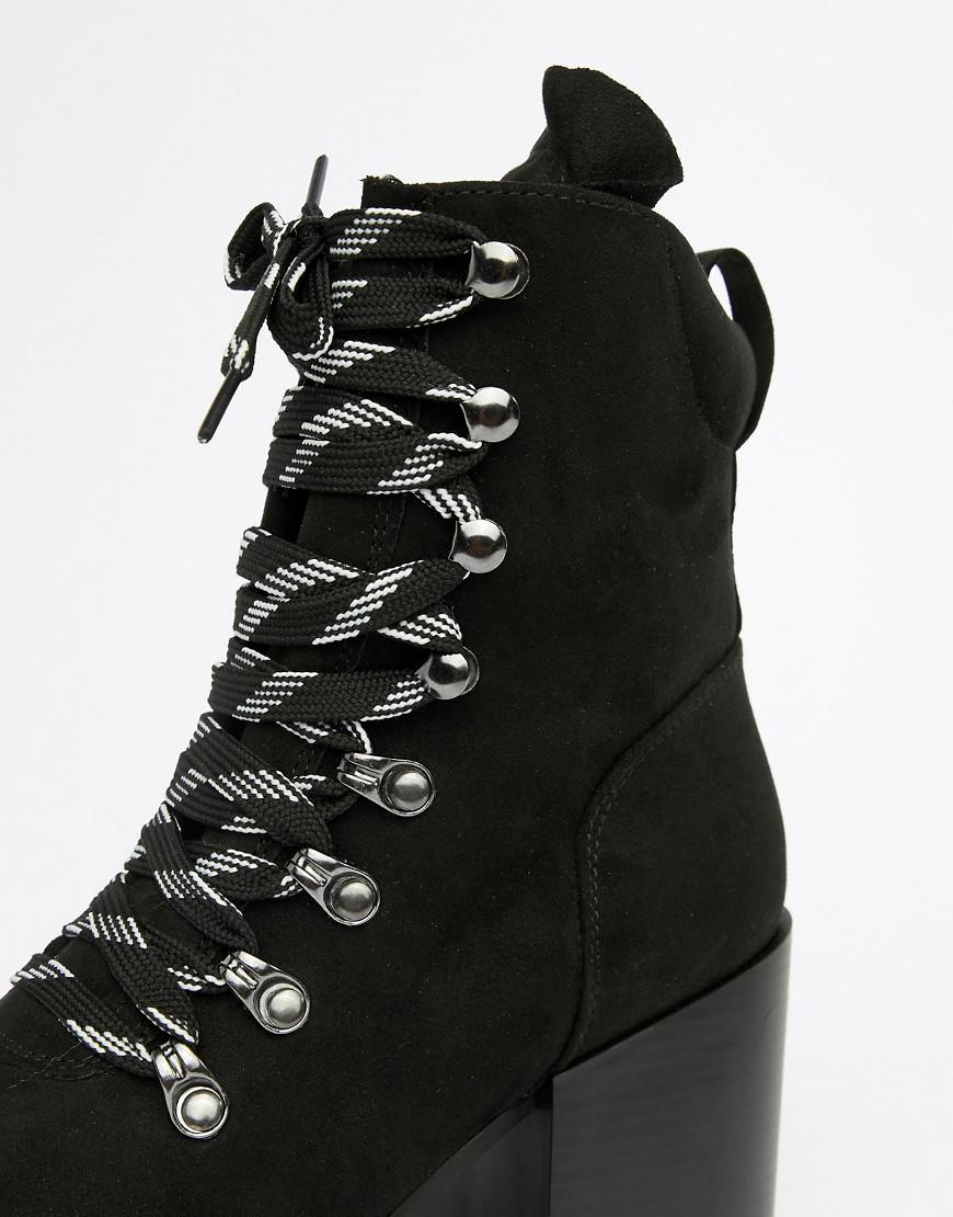 Truffle Collection Heeled Hiker Boots 